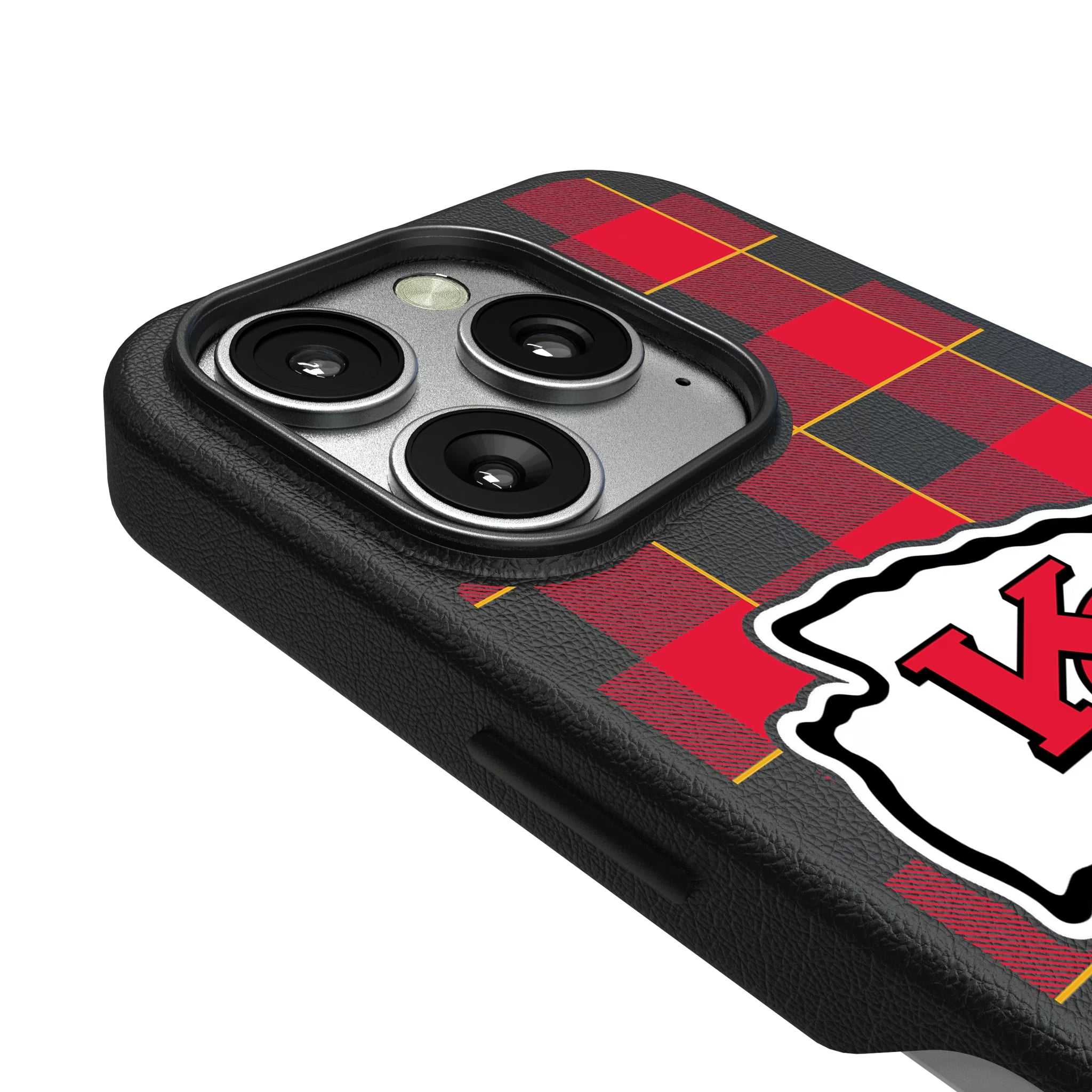 Kansas City Chiefs Plaid iPhone MagSafe Compatible Phone Case for Apple iPhone - Detail