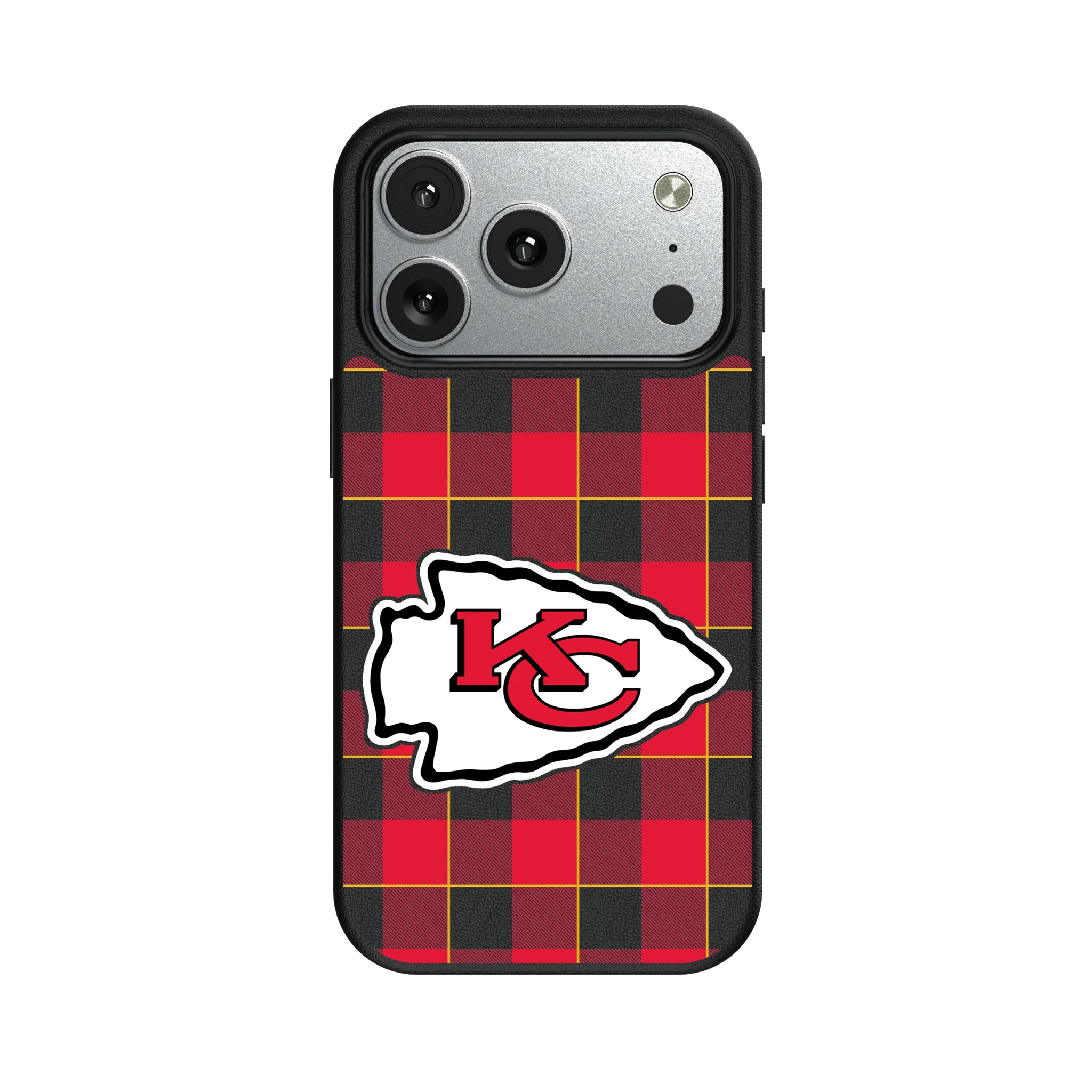Kansas City Chiefs Plaid iPhone MagSafe Compatible Phone Case for Apple iPhone#Device_iPhone 17 Pro