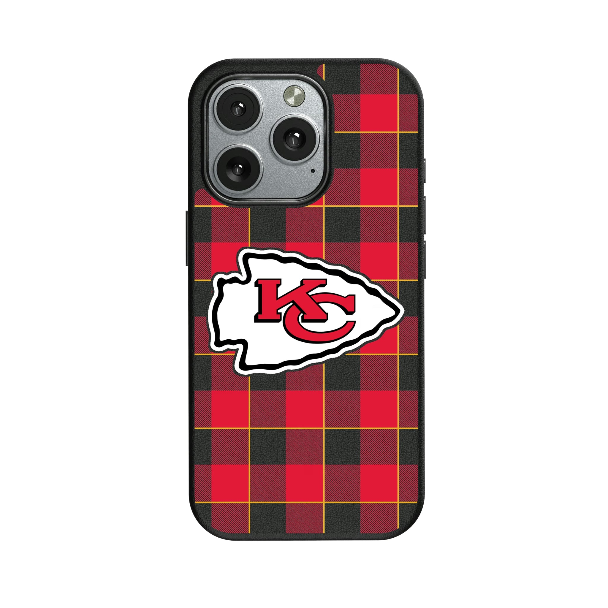 Kansas City Chiefs Plaid iPhone MagSafe Compatible Phone Case for Apple iPhone