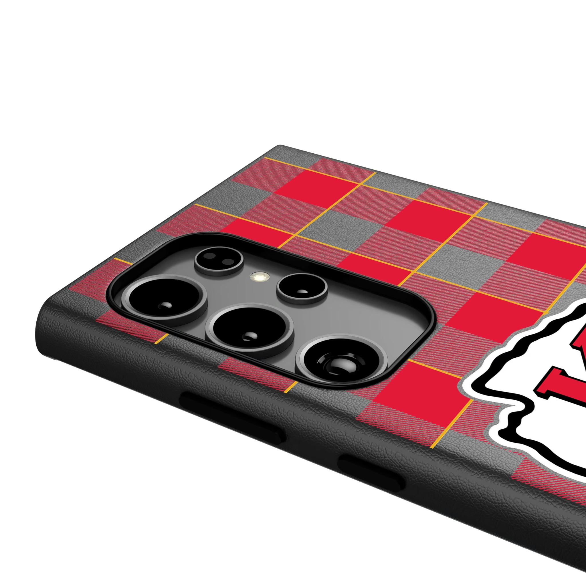 Kansas City Chiefs Plaid Galaxy MagSafe Compatible Phone Case for Samsung Galaxy - Detail