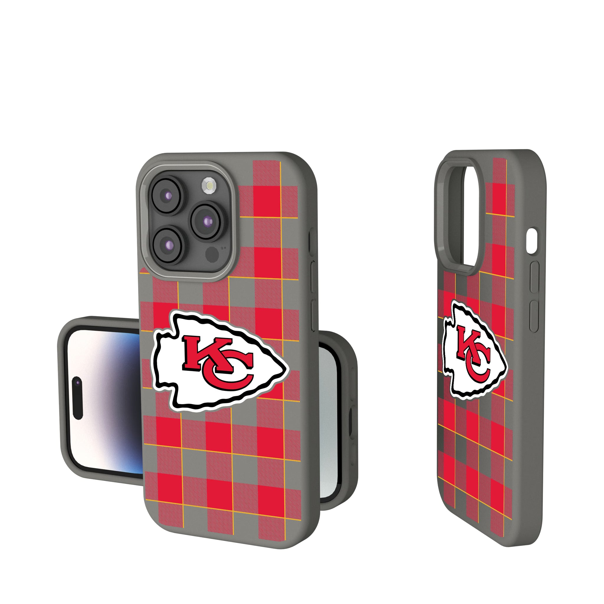 Kansas City Chiefs Plaid iPhone Soft Touch Phone Case for Apple iPhone