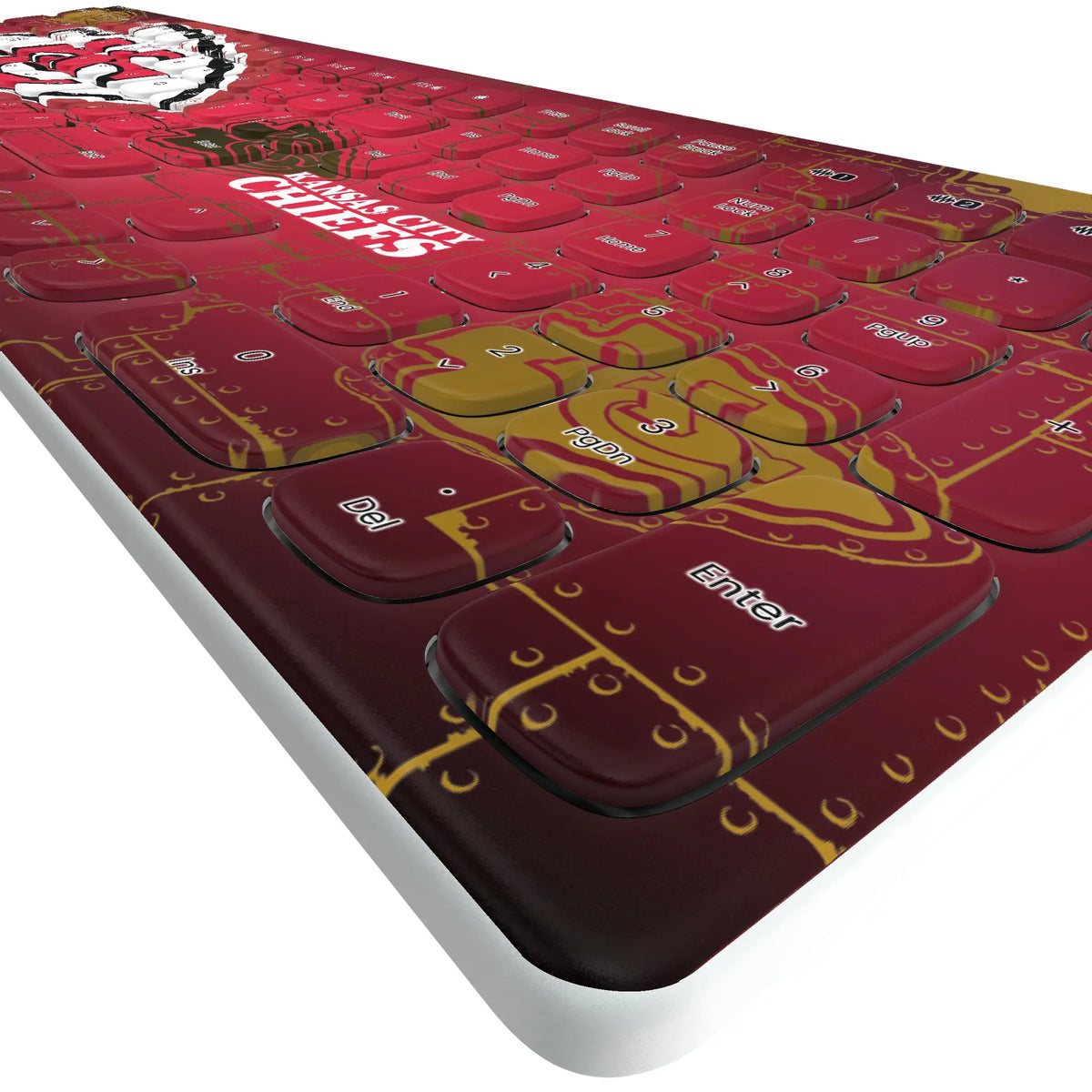 Kansas City Chiefs Rivet KKB605 Curved Wireless Keyboard - Detail