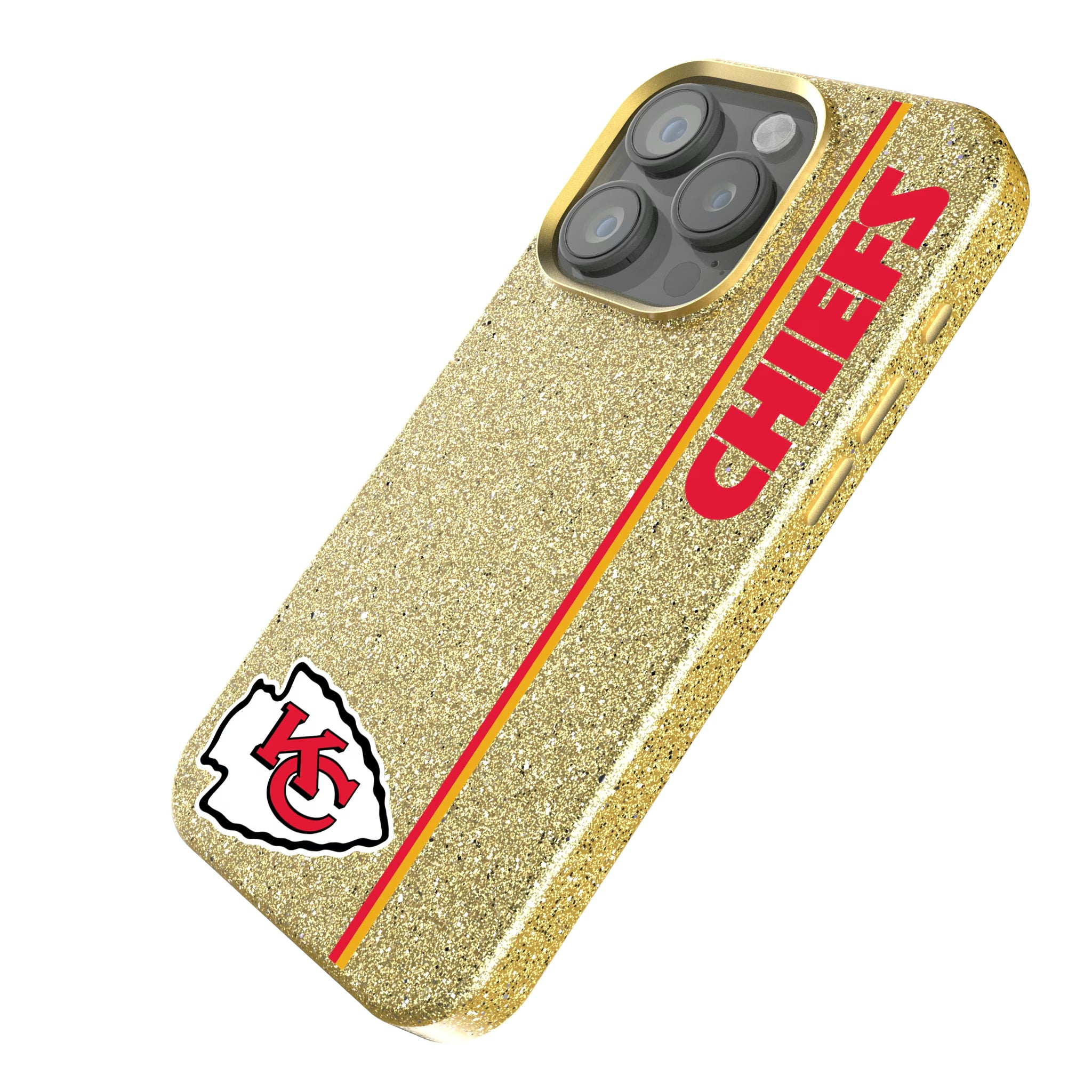 Kansas City Chiefs Sidebar iPhone Bling Phone Case for Apple iPhone - Isometric View