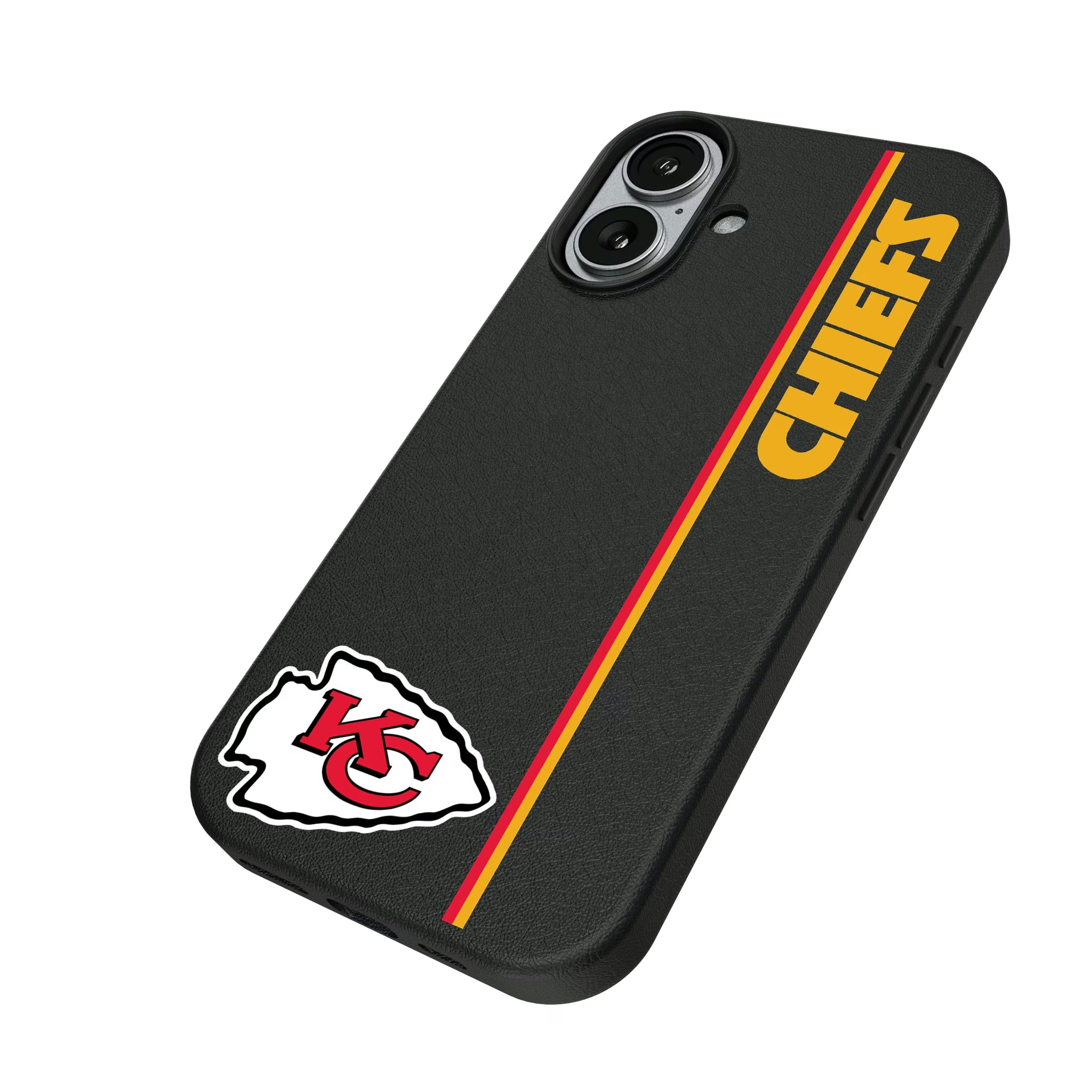 Kansas City Chiefs Sidebar iPhone MagSafe Compatible Phone Case for Apple iPhone - Isometric View#Device_iPhone 17
