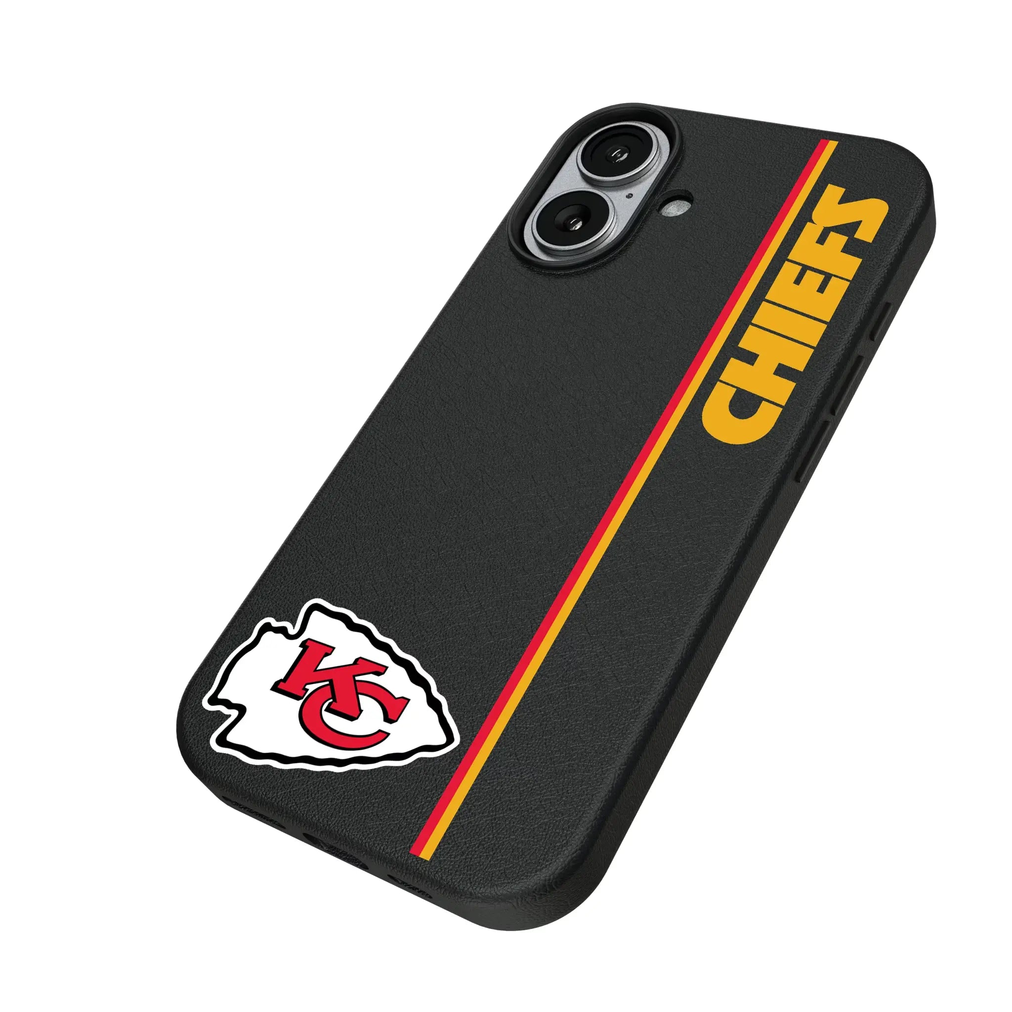 Kansas City Chiefs Sidebar iPhone MagSafe Compatible Phone Case for Apple iPhone - Isometric View#Device_iPhone 17