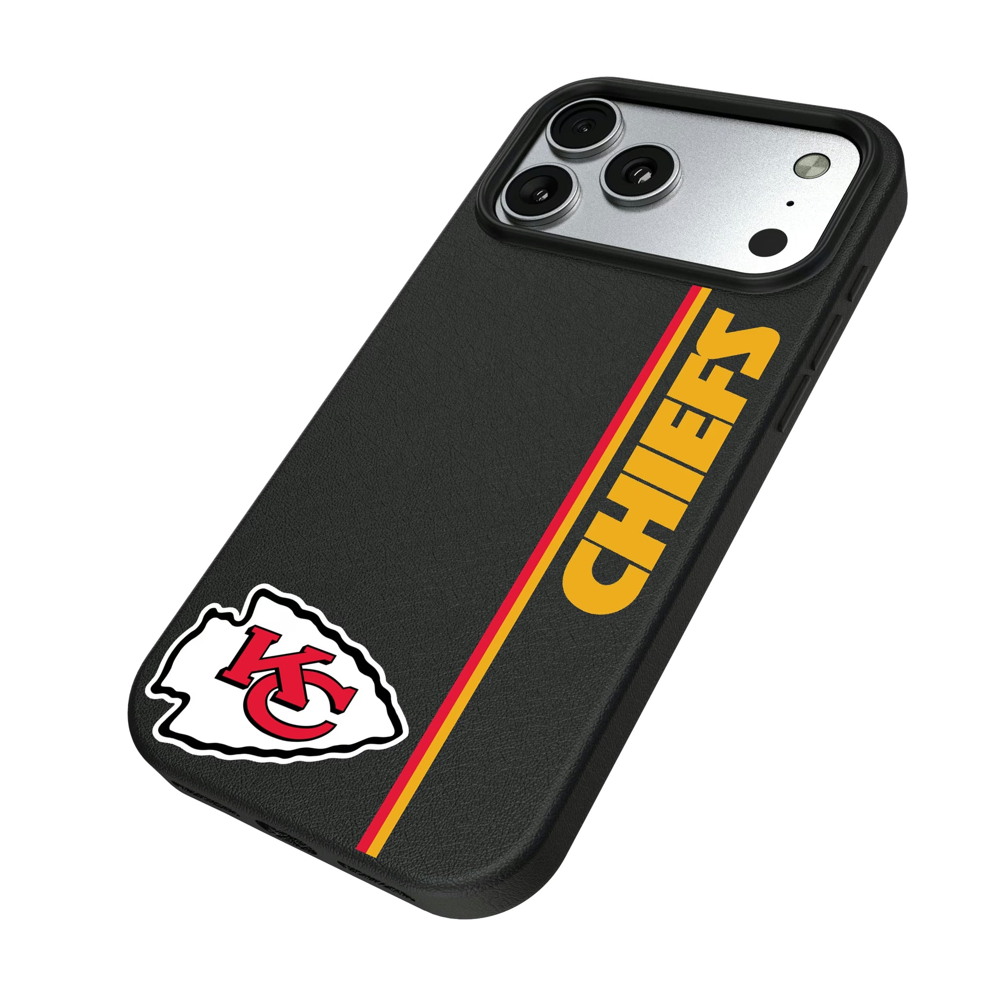 Kansas City Chiefs Sidebar iPhone MagSafe Compatible Phone Case for Apple iPhone - Isometric View#Device_iPhone 17 Pro Max