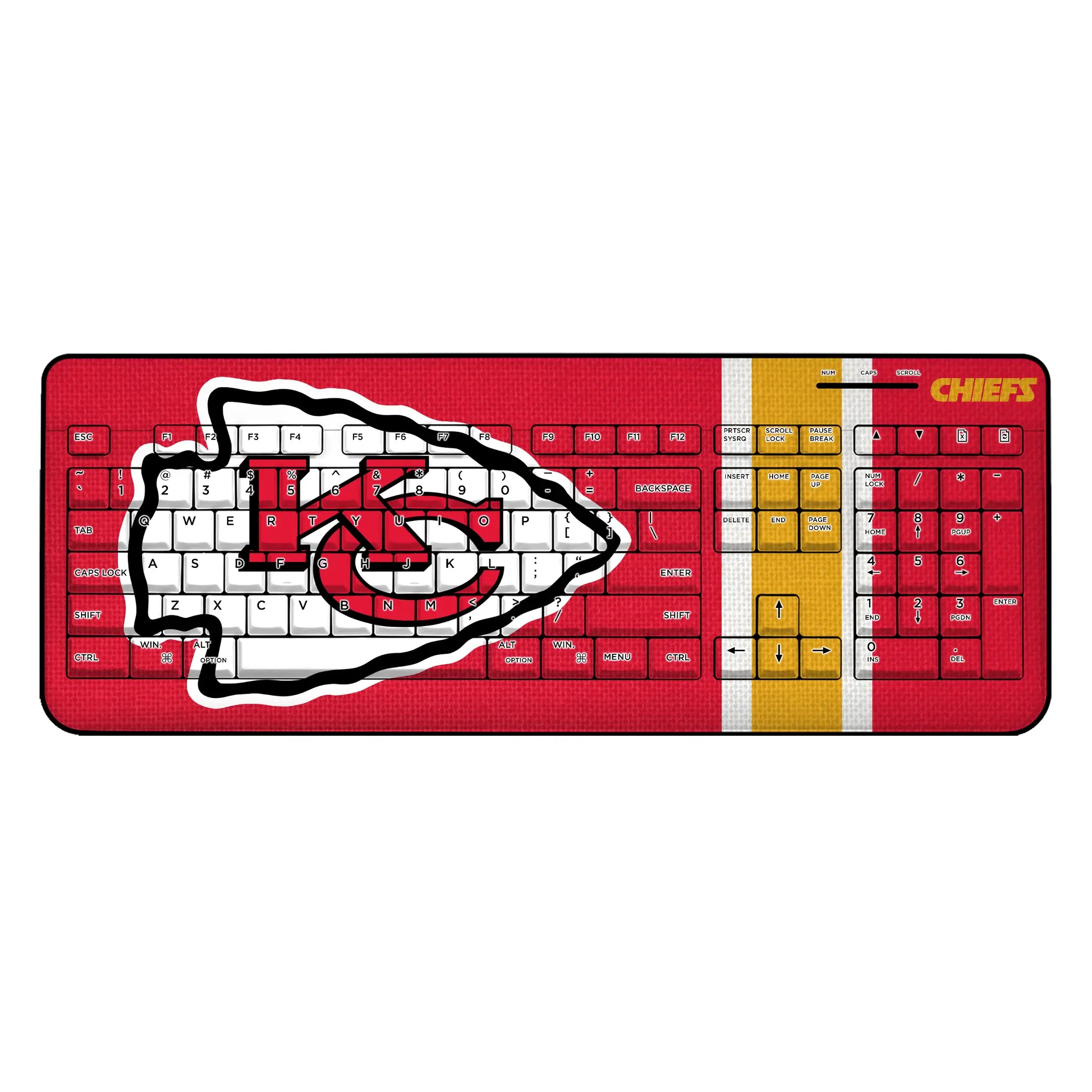 Kansas City Chiefs Stripe Wireless USB Keyboard