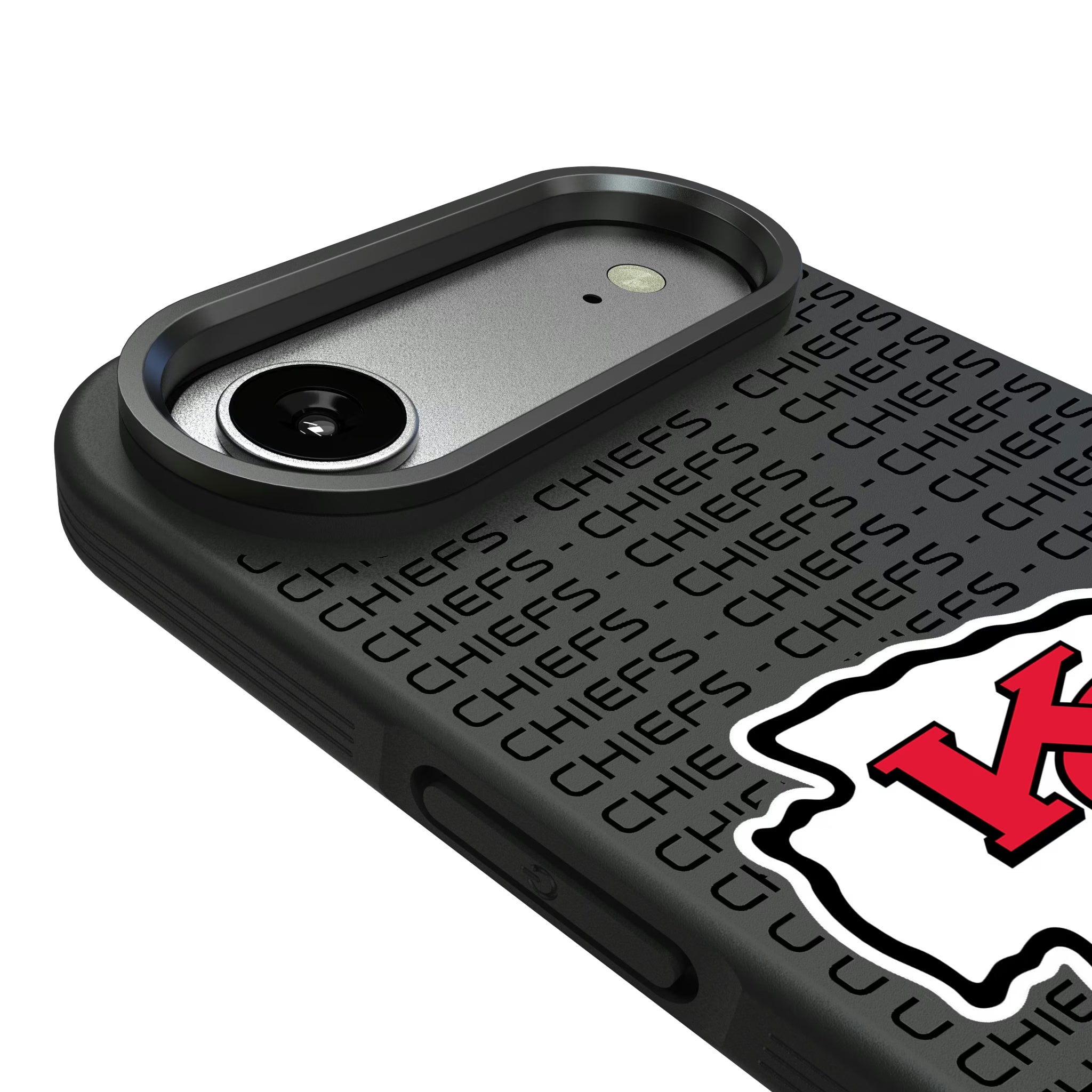 Kansas City Chiefs Text Backdrop iPhone Bump Phone Case for Apple iPhone - Detail#Device_iPhone Air
