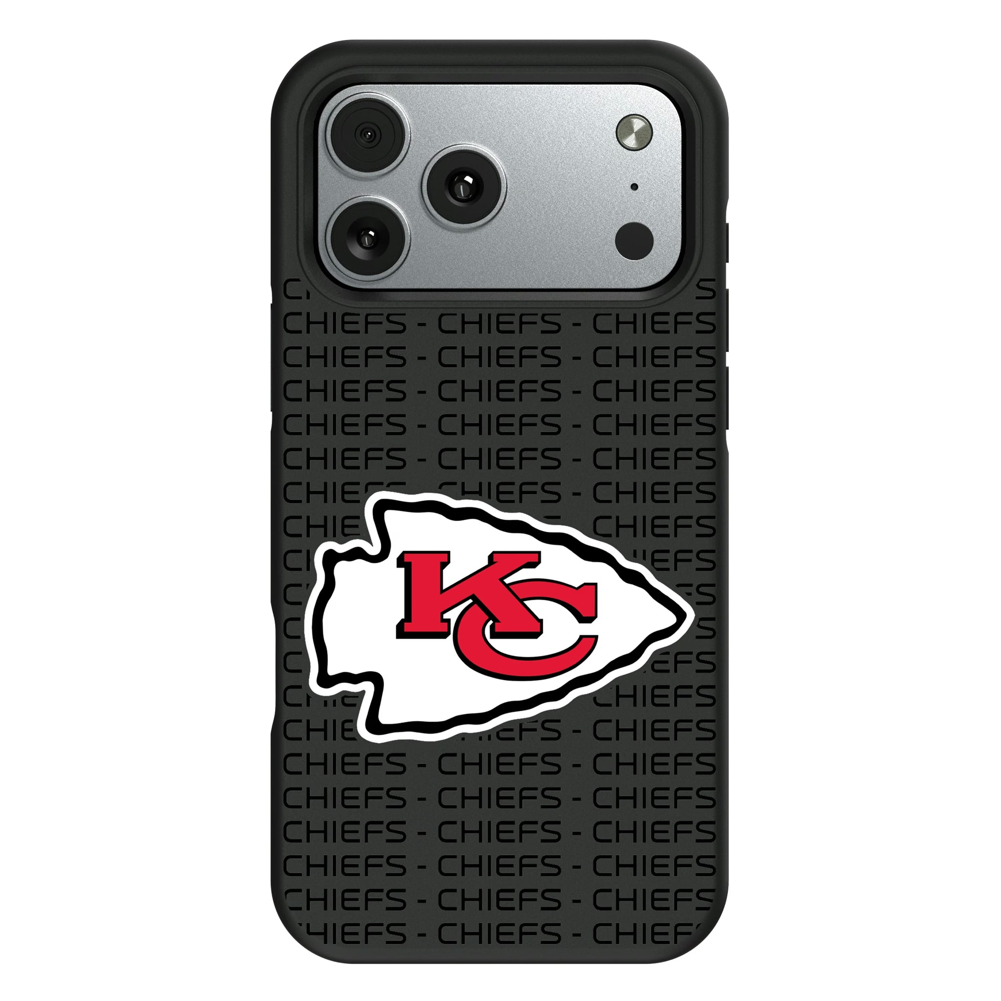 Kansas City Chiefs Text Backdrop iPhone Bump Phone Case for Apple iPhone#Device_iPhone 17 Pro Max