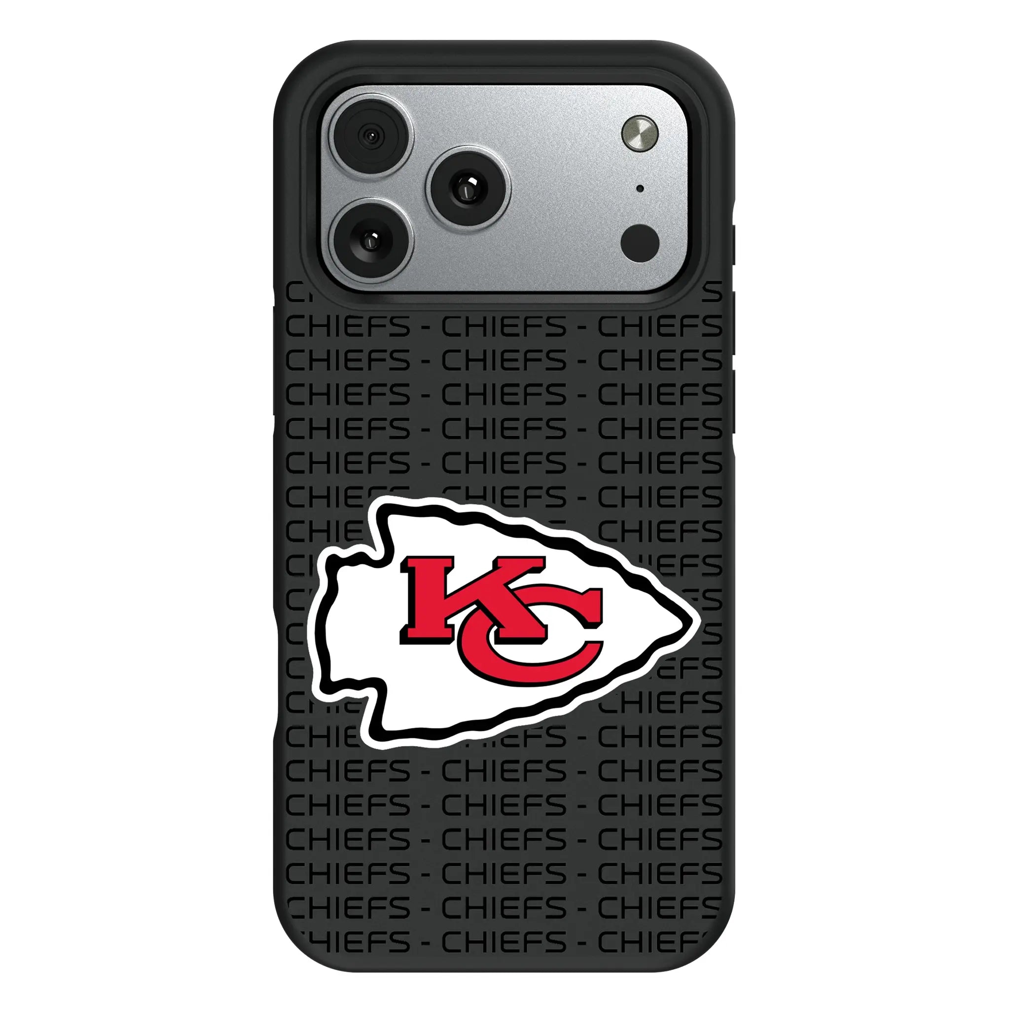 Kansas City Chiefs Text Backdrop iPhone Bump Phone Case for Apple iPhone#Device_iPhone 17 Pro Max