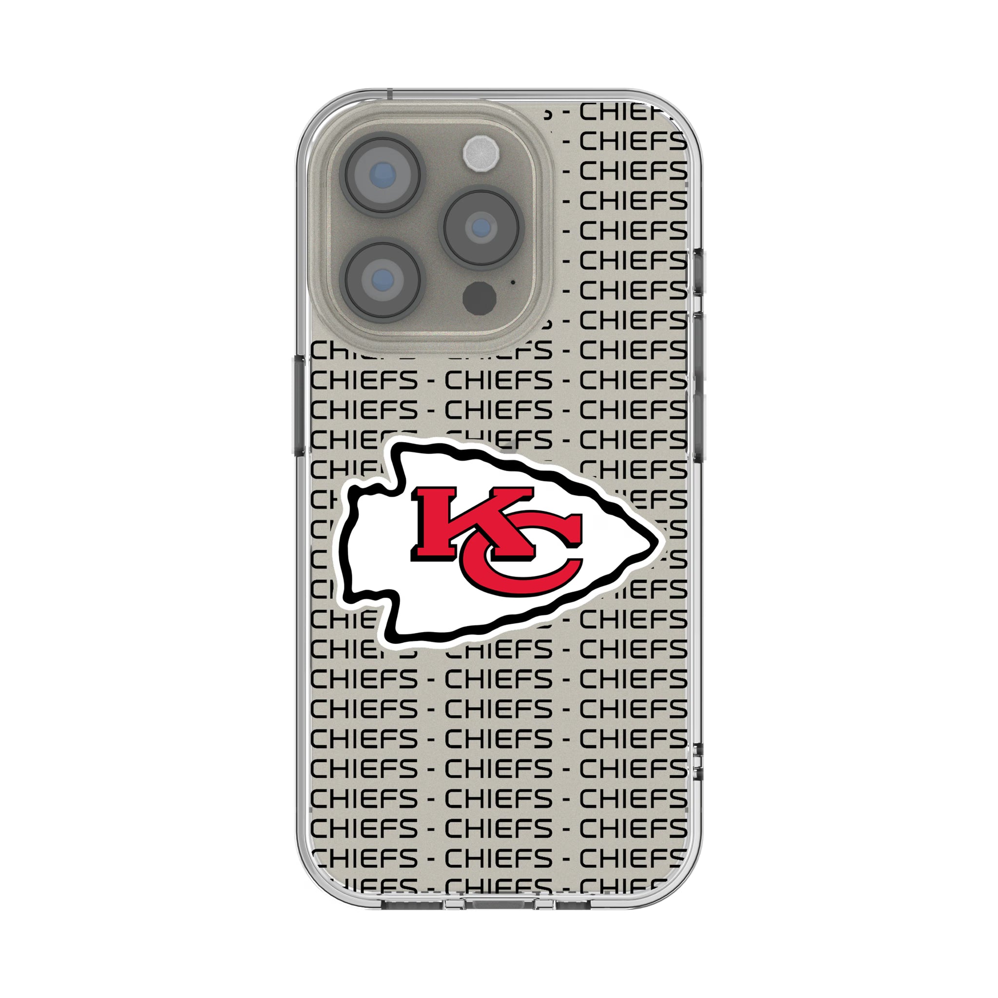 Kansas City Chiefs Text Backdrop iPhone Clear Phone Case for Apple iPhone