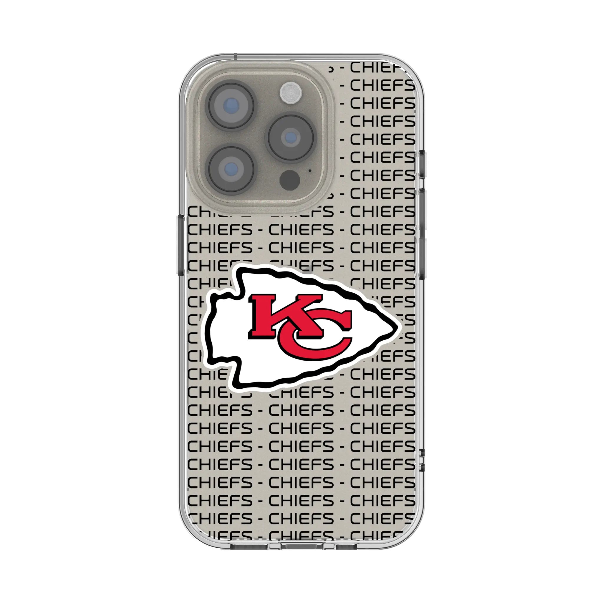 Kansas City Chiefs Text Backdrop iPhone Clear Phone Case for Apple iPhone