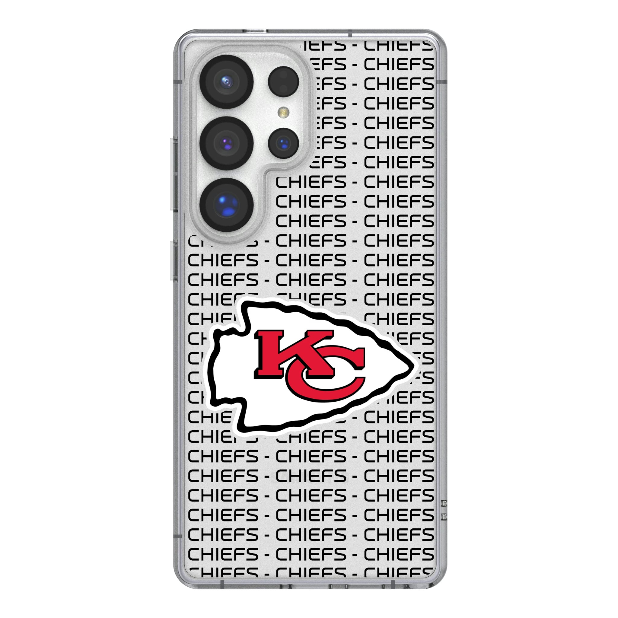 Kansas City Chiefs Text Backdrop Galaxy Clear Phone Case for Samsung Galaxy
