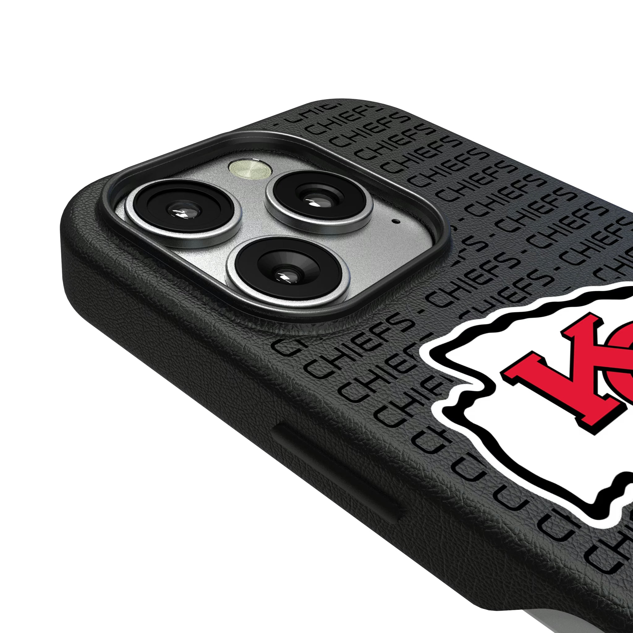 Kansas City Chiefs Text Backdrop iPhone MagSafe Compatible Phone Case for Apple iPhone - Detail