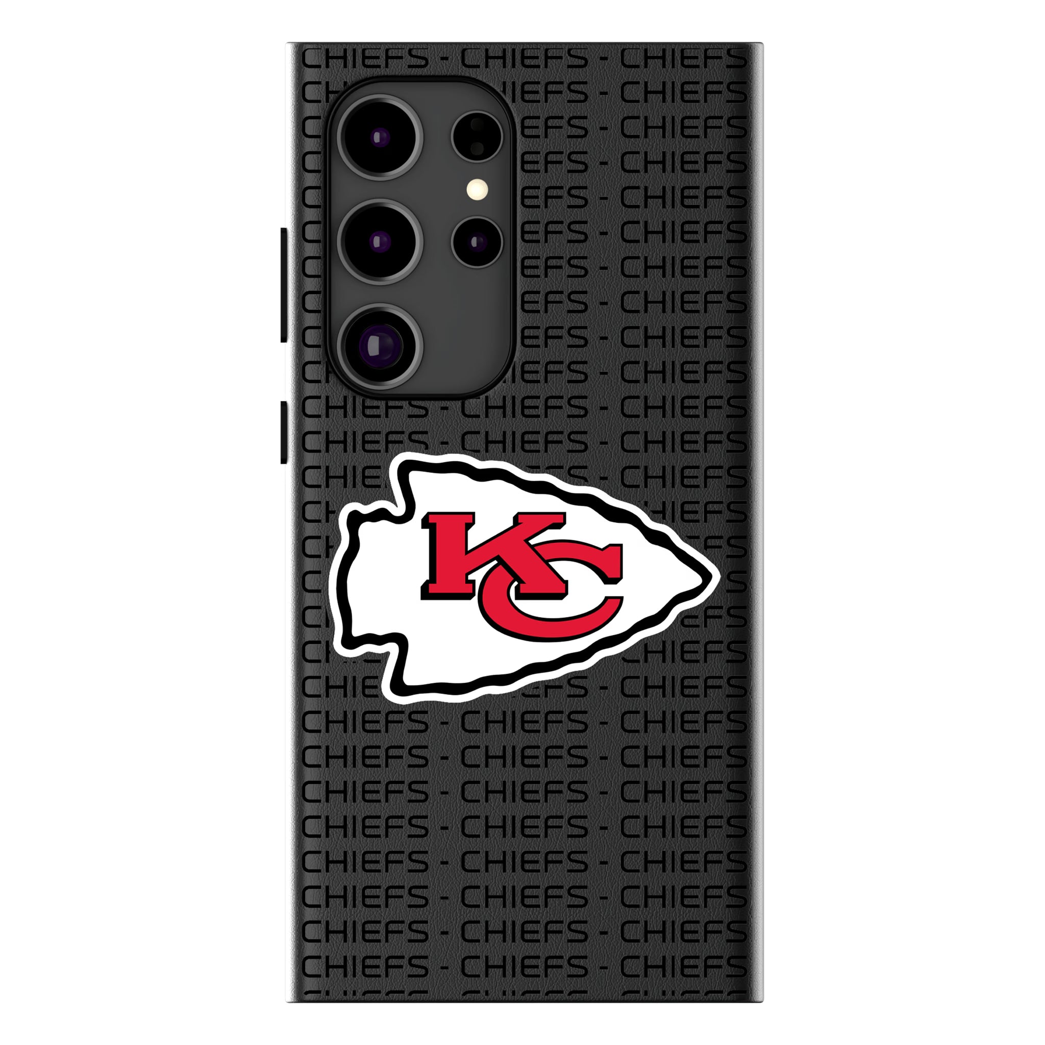 Kansas City Chiefs Text Backdrop Galaxy MagSafe Compatible Phone Case for Samsung Galaxy