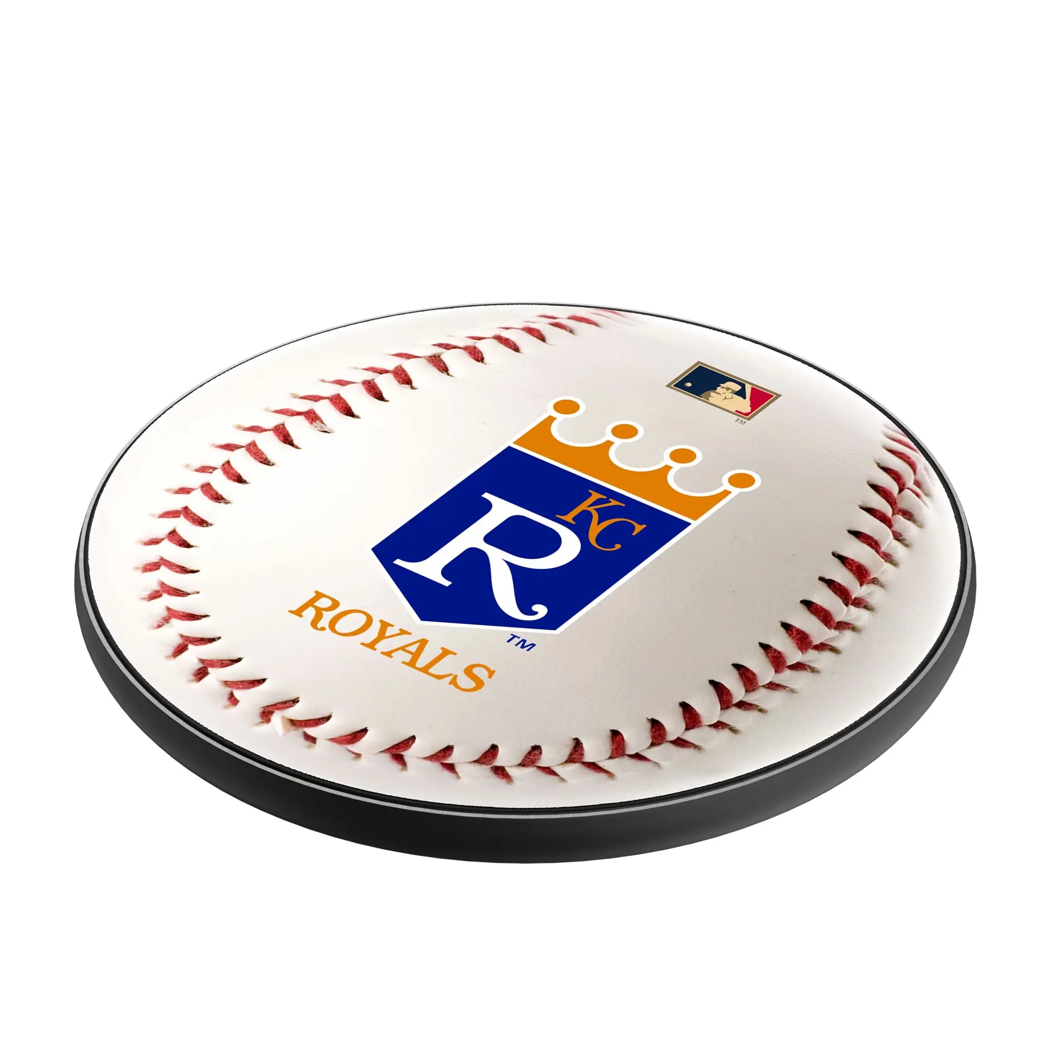 Kansas City Royals 1969-1978 - Cooperstown Collection Baseball 15-Watt Wireless Charger - Isometric View