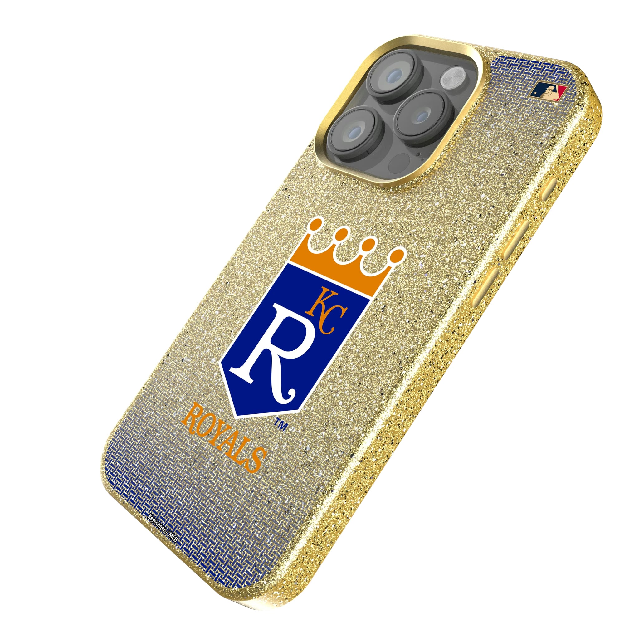 Kansas City Royals 1969-1978 - Cooperstown Collection Linen iPhone Bling Phone Case for Apple iPhone - Isometric View