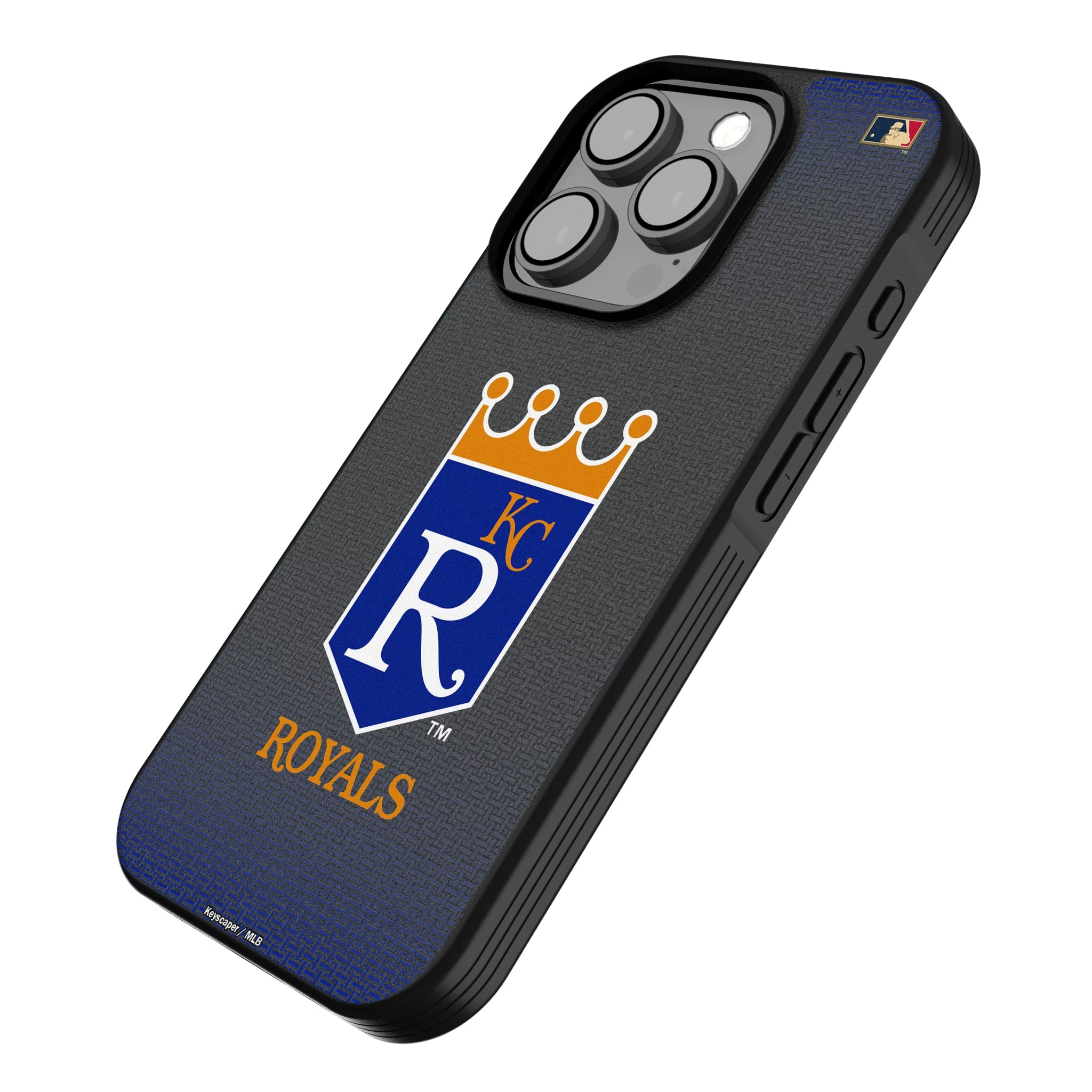 Kansas City Royals 1969-1978 - Cooperstown Collection Linen iPhone Bump Phone Case for Apple iPhone - Isometric View