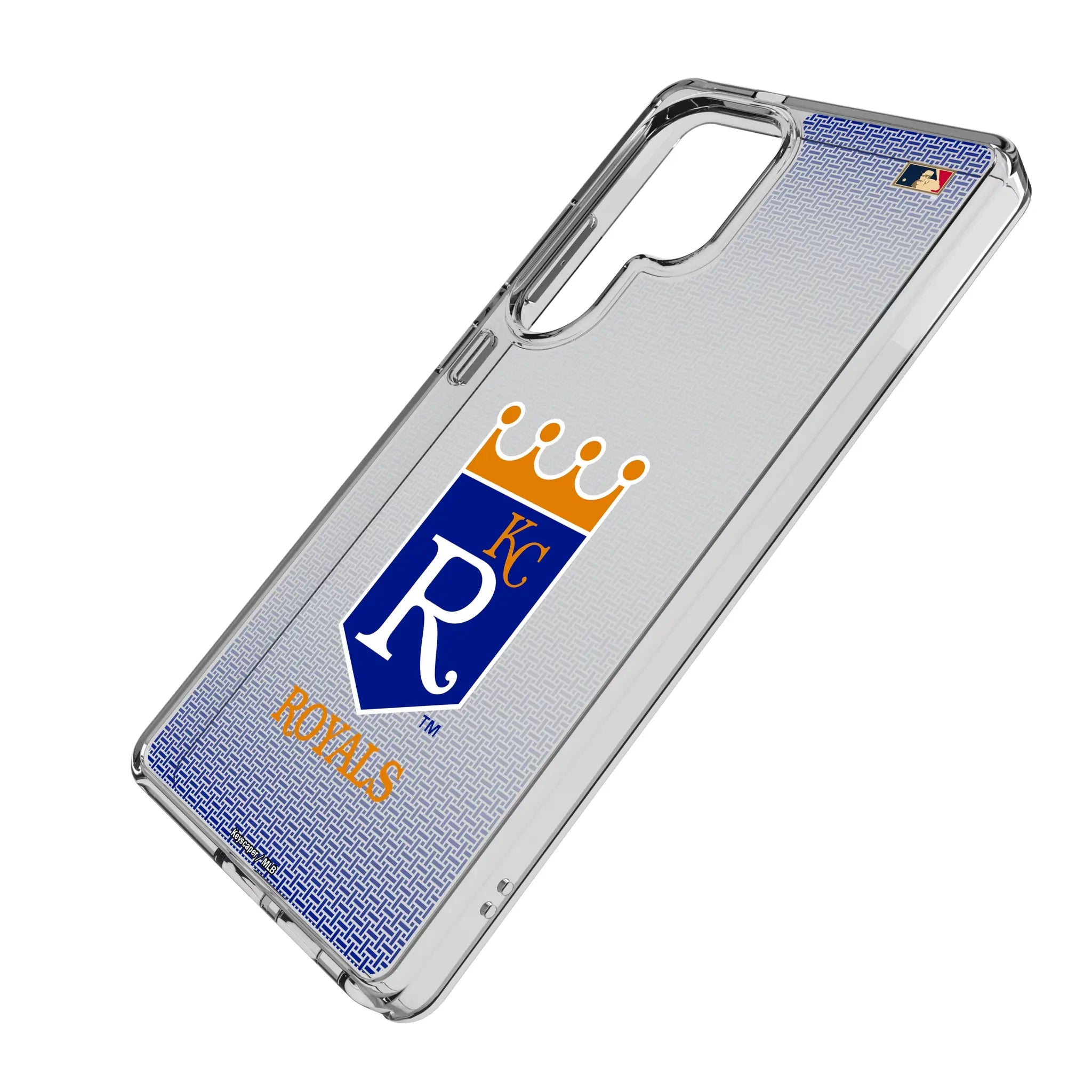 Kansas City Royals 1969-1978 - Cooperstown Collection Linen Galaxy Clear Phone Case for Samsung Galaxy - Isometric View#Device_Galaxy S25 Ultra