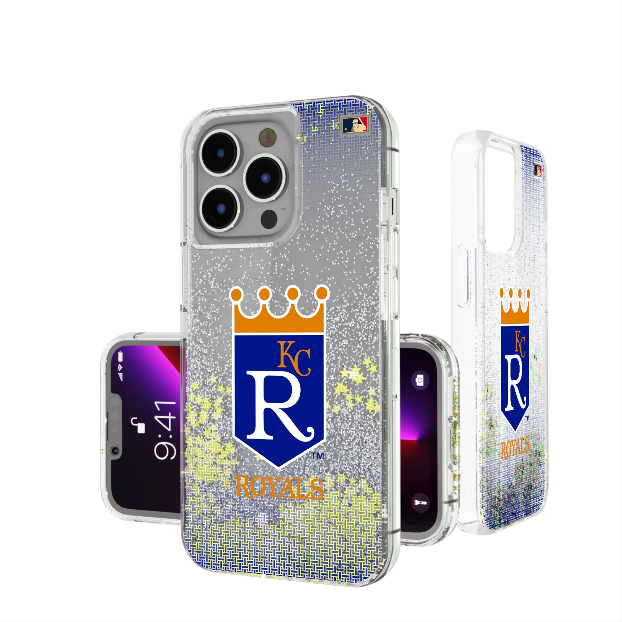 Kansas City Royals 1969-1978 - Cooperstown Collection Linen iPhone Glitter Phone Case for Apple iPhone