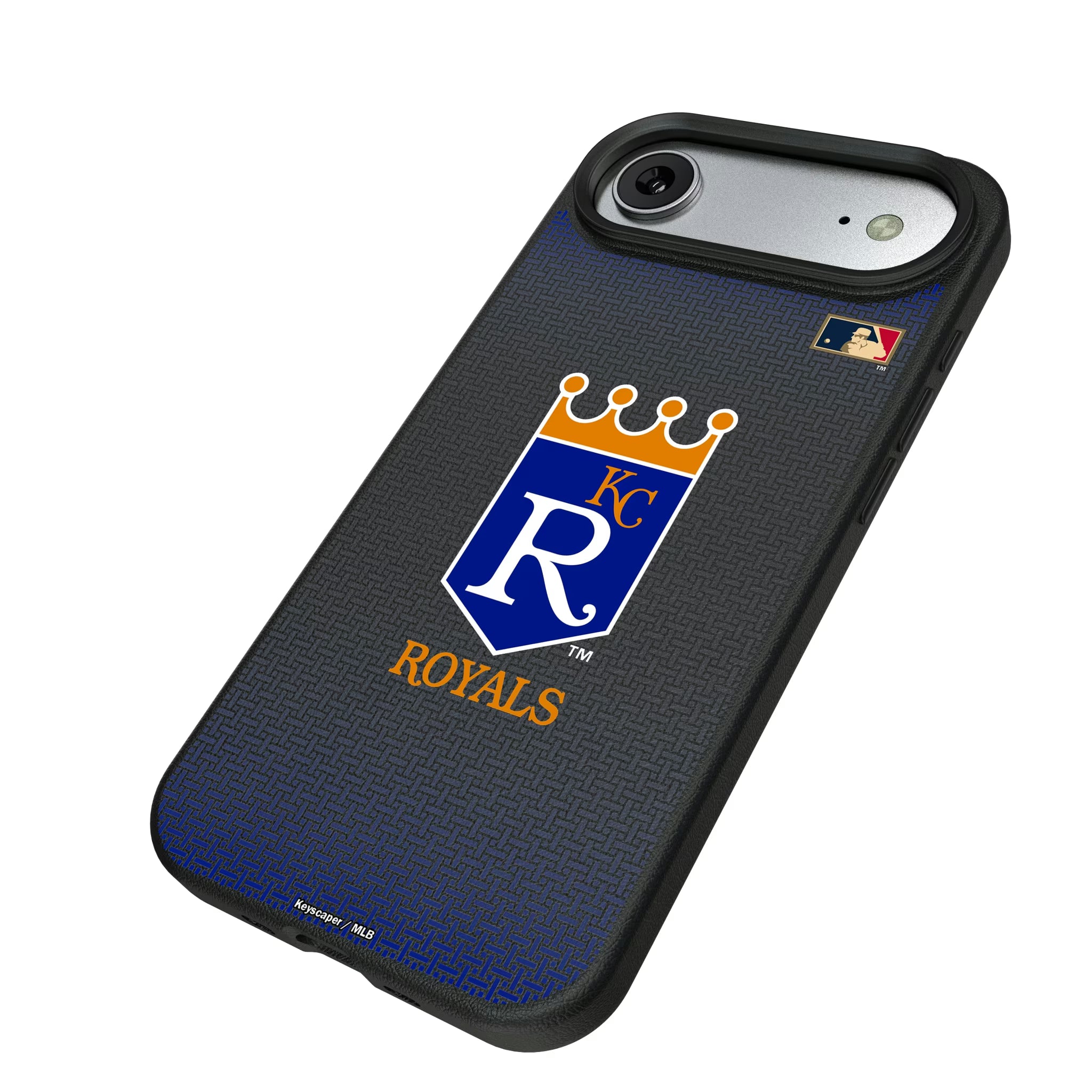 Kansas City Royals 1969-1978 - Cooperstown Collection Linen iPhone MagSafe Compatible Phone Case for Apple iPhone - Isometric View#Device_iPhone Air