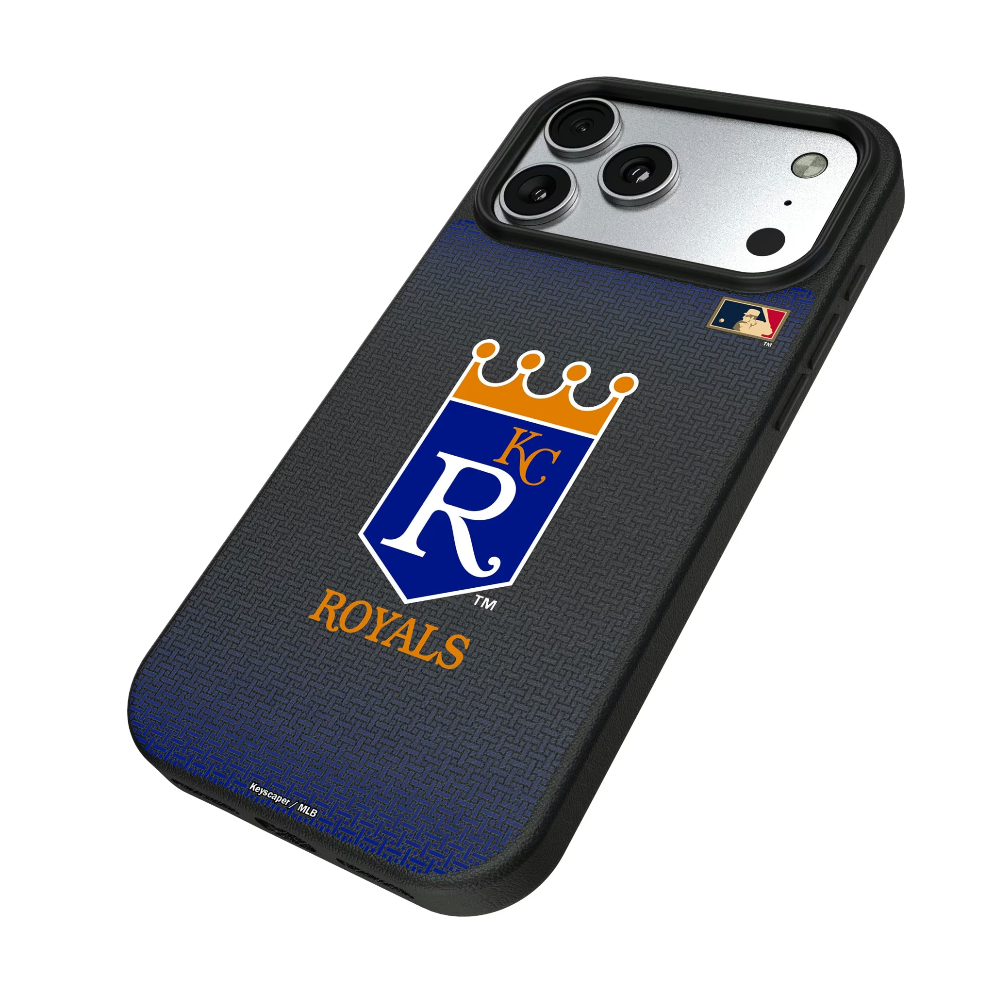 Kansas City Royals 1969-1978 - Cooperstown Collection Linen iPhone MagSafe Compatible Phone Case for Apple iPhone - Isometric View#Device_iPhone 17 Pro Max