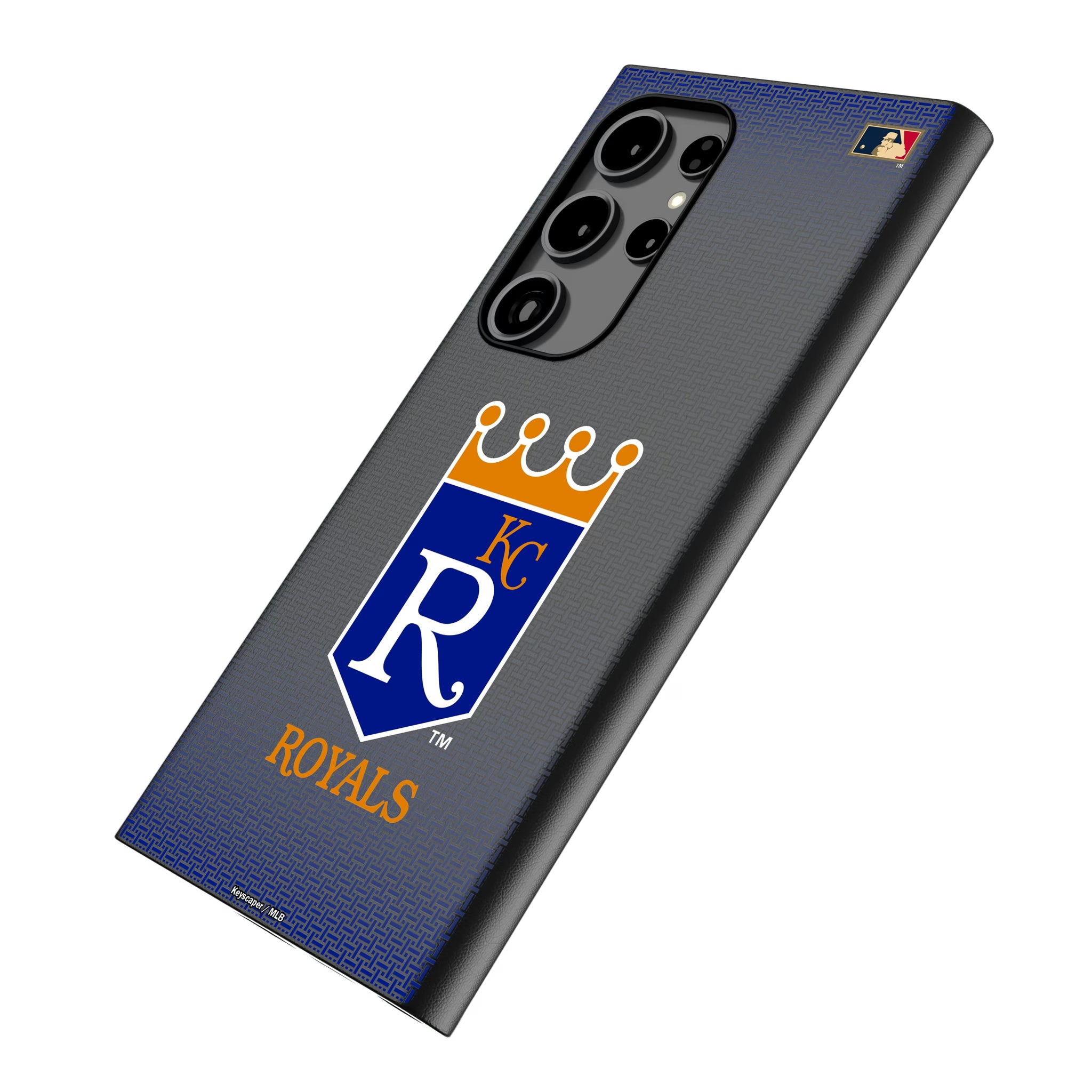 Kansas City Royals 1969-1978 - Cooperstown Collection Linen Galaxy MagSafe Compatible Phone Case for Samsung Galaxy - Isometric View