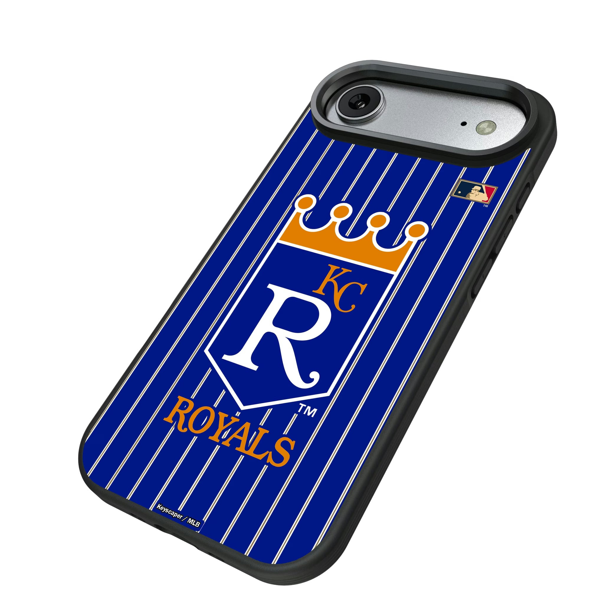 Kansas City Royals 1969-1978 - Cooperstown Collection Pinstripe iPhone Bump Phone Case for Apple iPhone - Isometric View#Device_iPhone Air