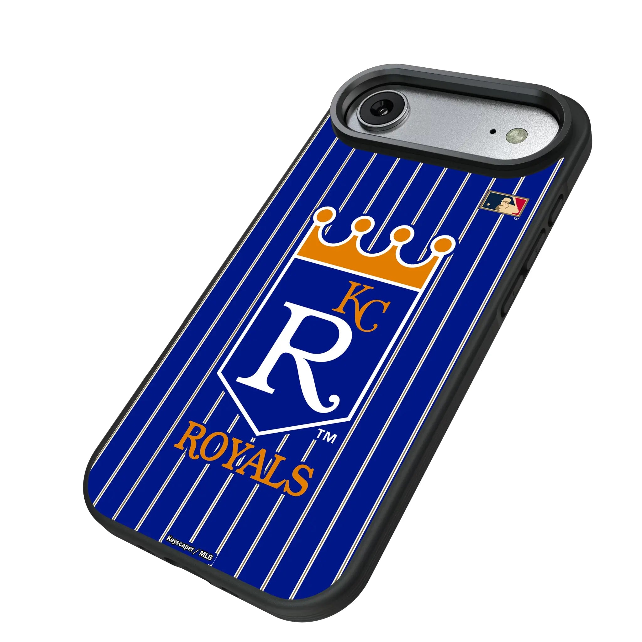 Kansas City Royals 1969-1978 - Cooperstown Collection Pinstripe iPhone Bump Phone Case for Apple iPhone - Isometric View#Device_iPhone Air