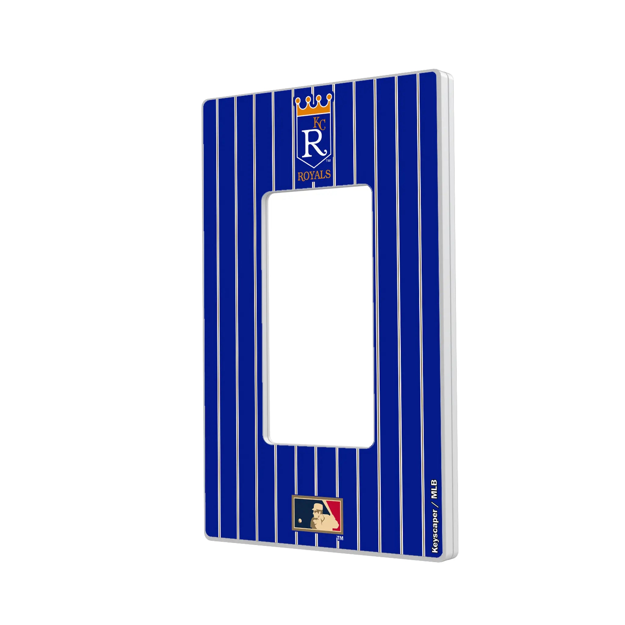 Kansas City Royals 1969-1978 - Cooperstown Collection Pinstripe Hidden-Screw Light Switch Plate#Style_Single Rocker