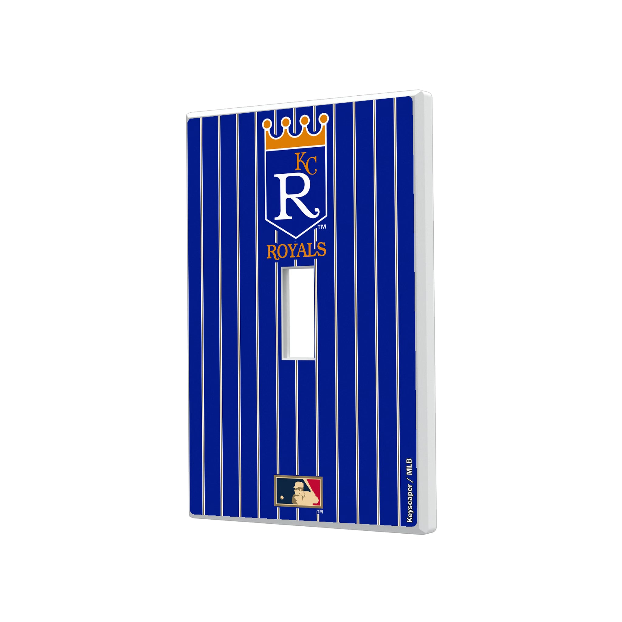 Kansas City Royals 1969-1978 - Cooperstown Collection Pinstripe Hidden-Screw Light Switch Plate#Style_Single Toggle