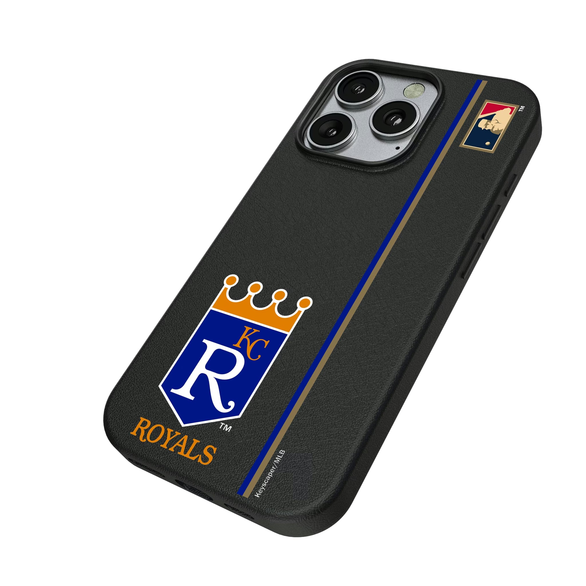 Kansas City Royals 1969-1978 - Cooperstown Collection Sidebar iPhone MagSafe Compatible Phone Case for Apple iPhone - Isometric View