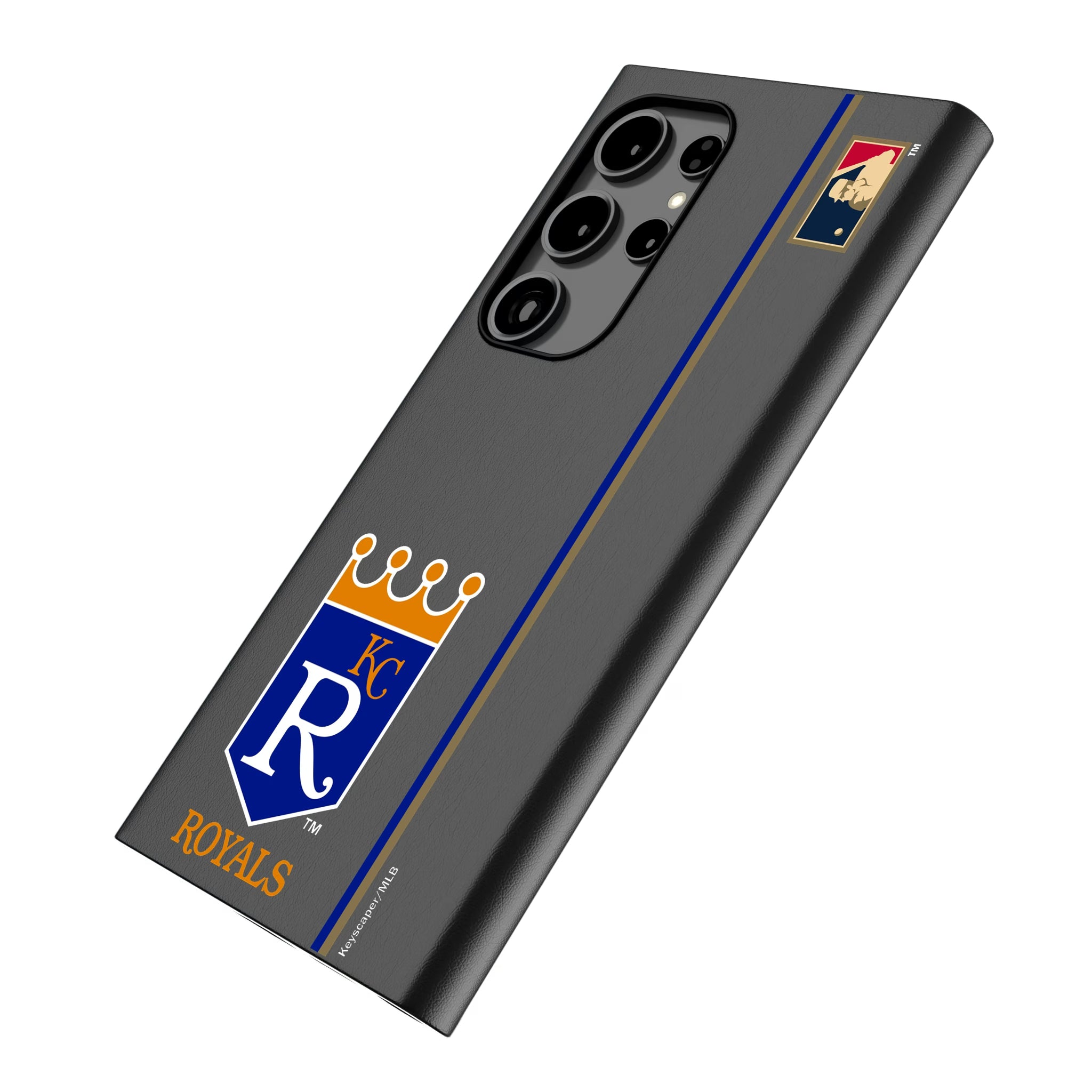 Kansas City Royals 1969-1978 - Cooperstown Collection Sidebar Galaxy MagSafe Compatible Phone Case for Samsung Galaxy - Isometric View