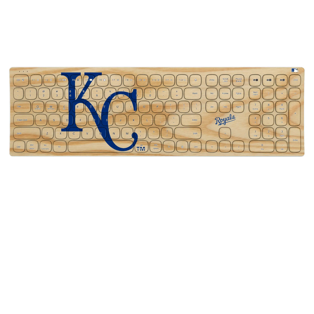 Kansas City Royals Baseball Bat KKB605 Curved Wireless Keyboard