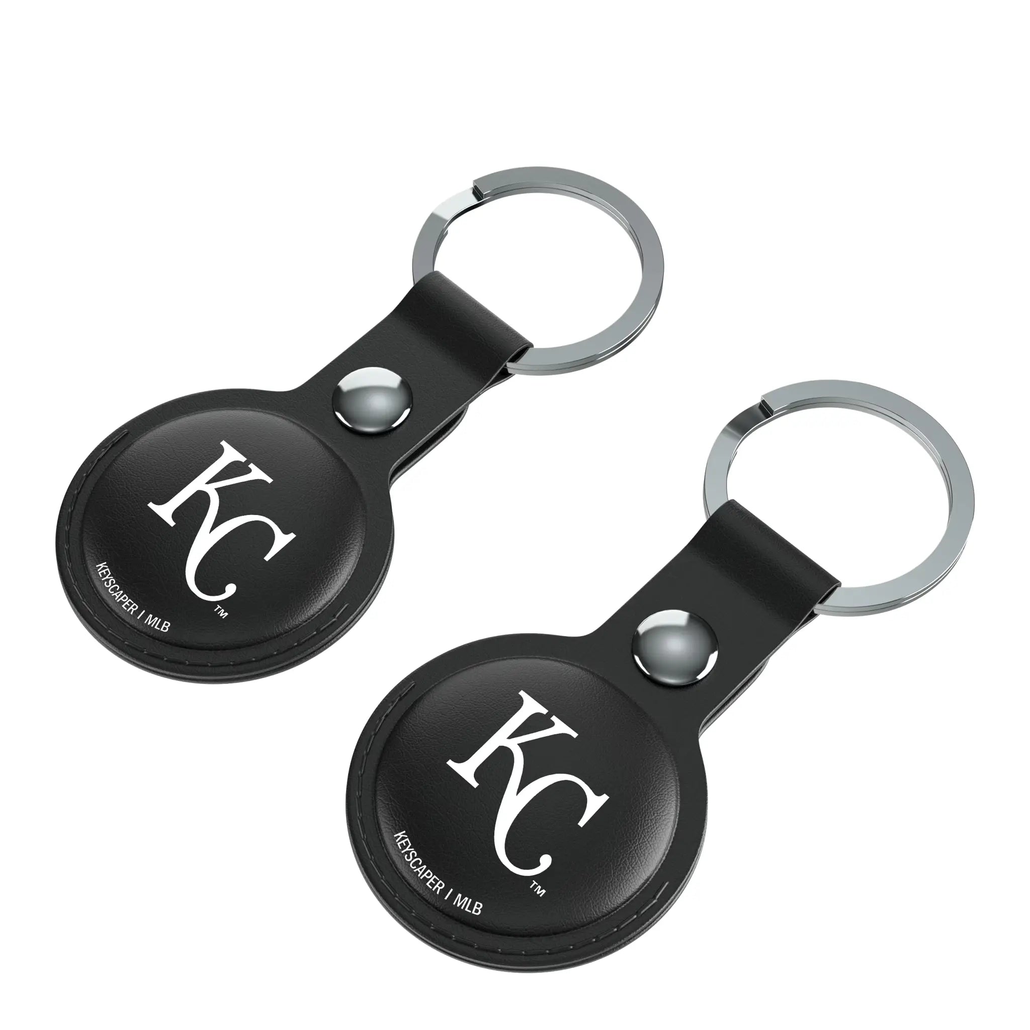 Kansas City Royals Insignia AirTag Black Airtag Holder 2-Pack - Isometric View
