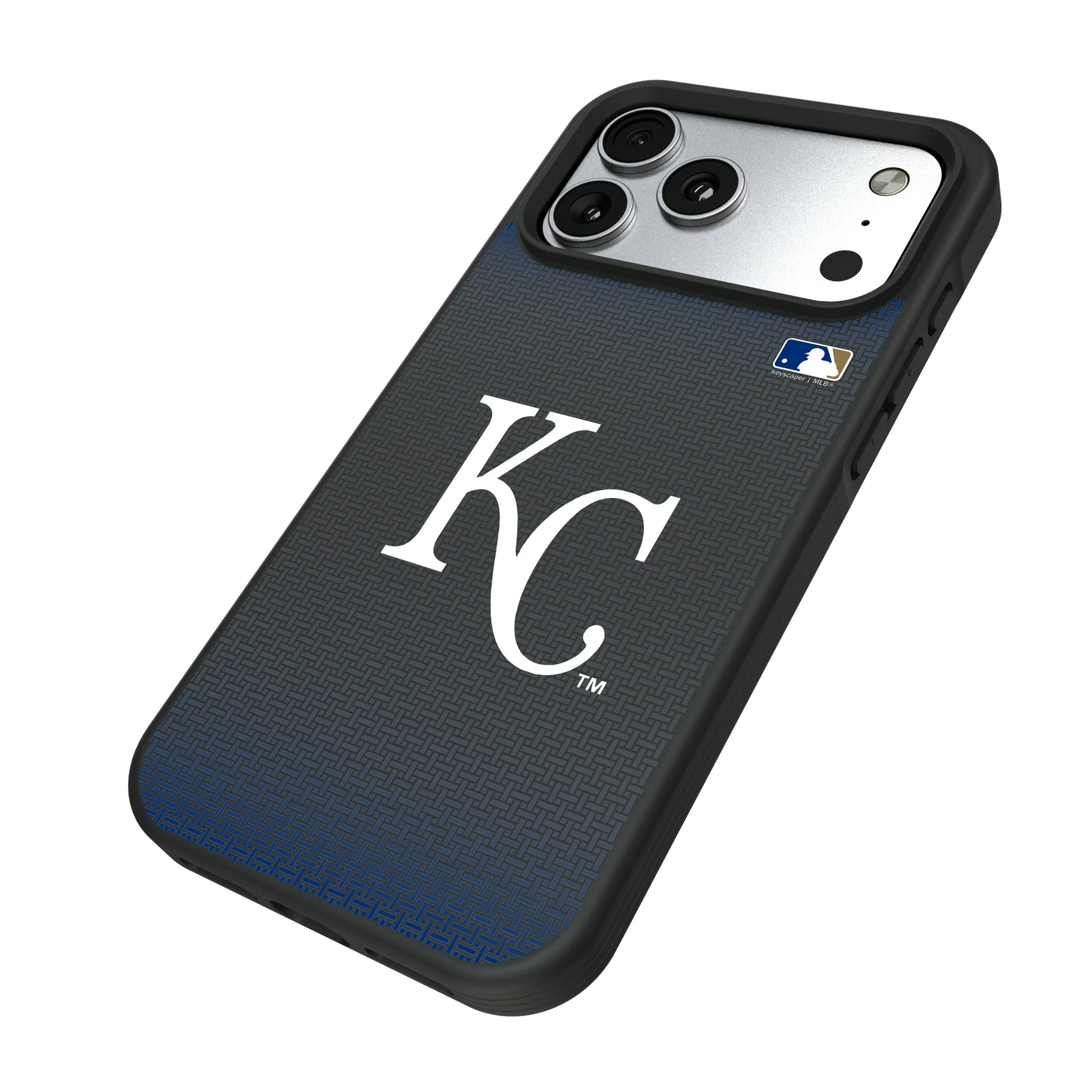 Kansas City Royals Linen iPhone Bump Phone Case for Apple iPhone - Isometric View#Device_iPhone 17 Pro Max