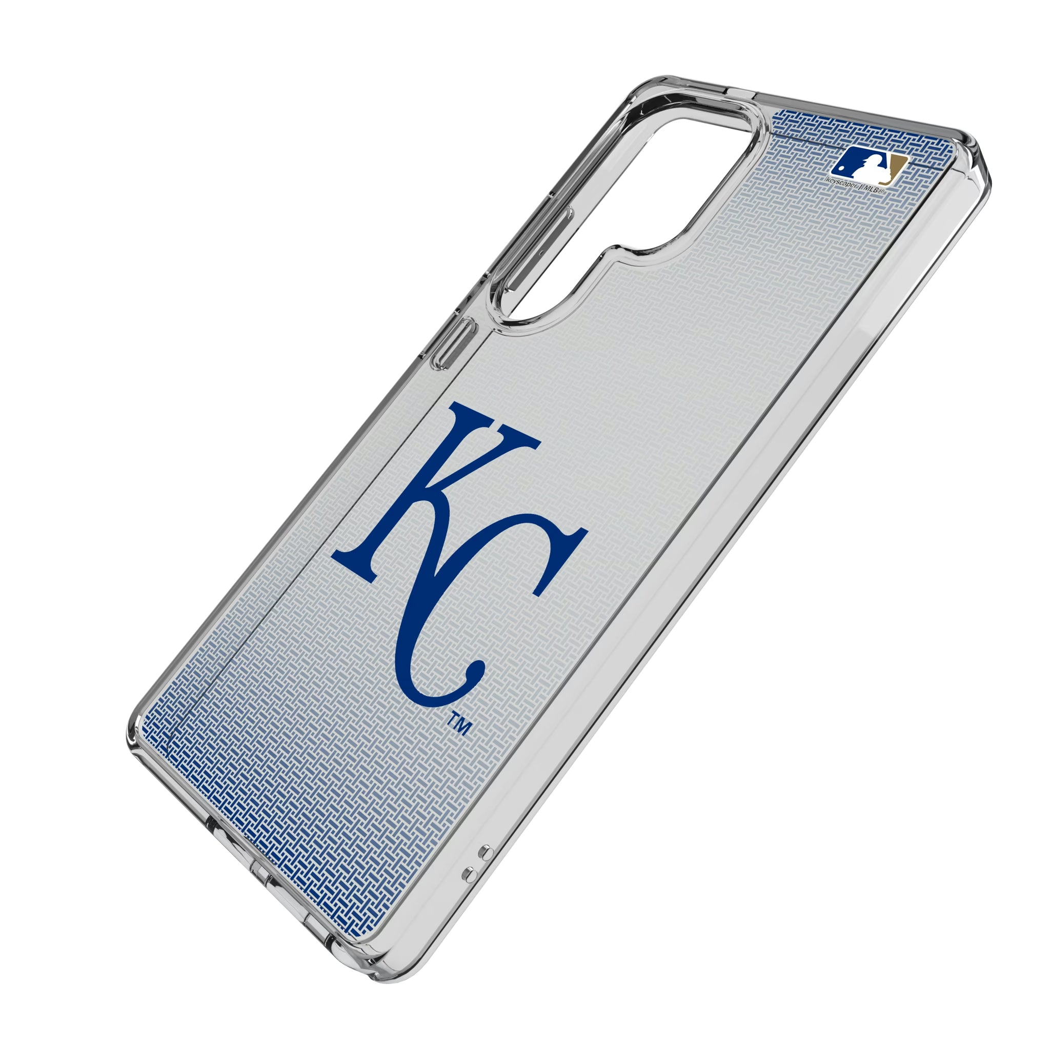 Kansas City Royals Linen Galaxy Clear Phone Case for Samsung Galaxy - Isometric View