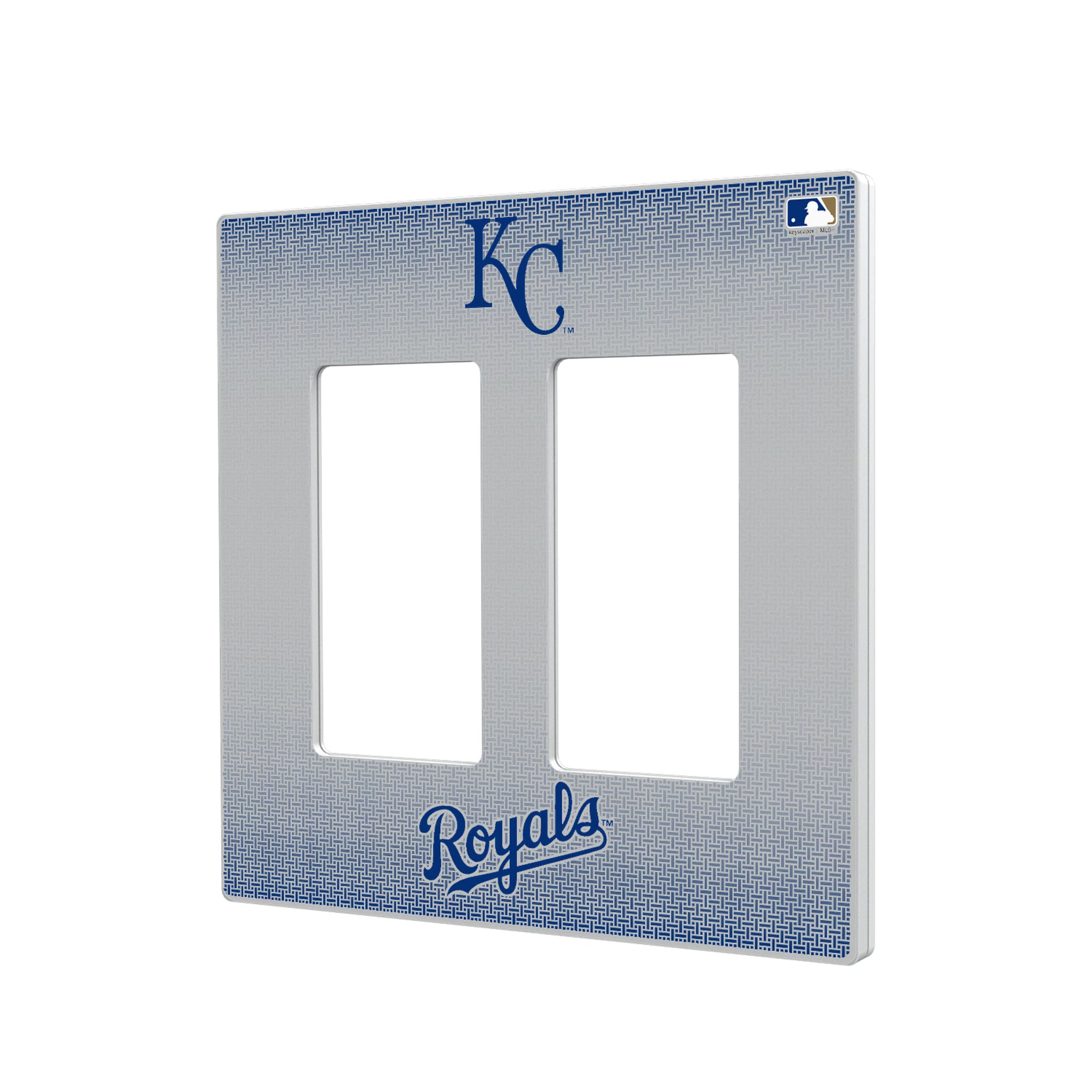 Kansas City Royals Linen Hidden-Screw Light Switch Plate#Style_Double Rocker
