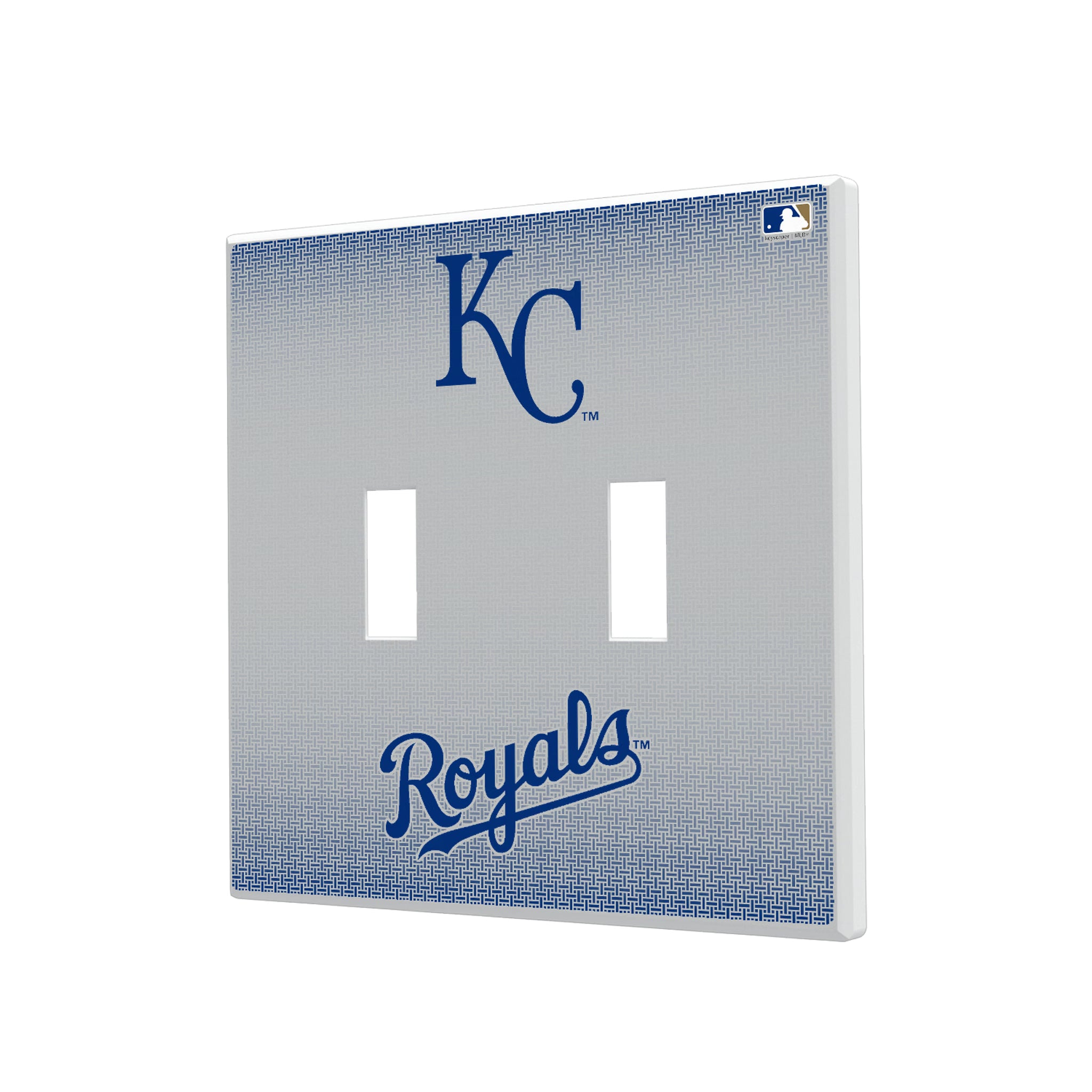 Kansas City Royals Linen Hidden-Screw Light Switch Plate#Style_Double Toggle