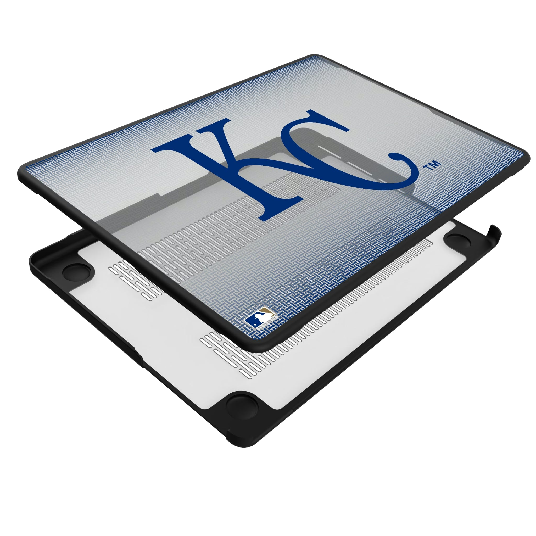 Kansas City Royals Linen MacBook Laptop Case for Apple MacBook - Isometric View#Device_MacBook Pro (14-inch, 2021) / MacBook Pro (14-inch, 2023) / MacBook Pro (14-inch, 2024)