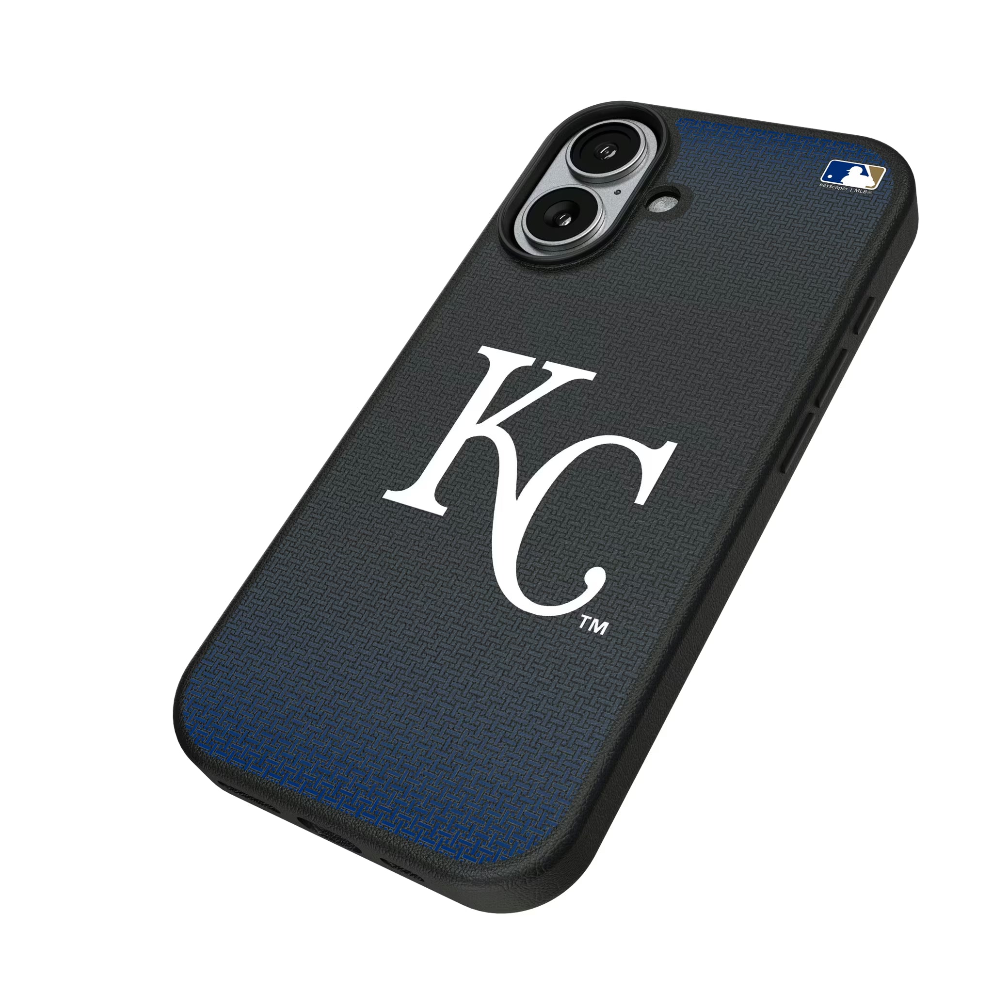 Kansas City Royals Linen iPhone MagSafe Compatible Phone Case for Apple iPhone - Isometric View#Device_iPhone 17