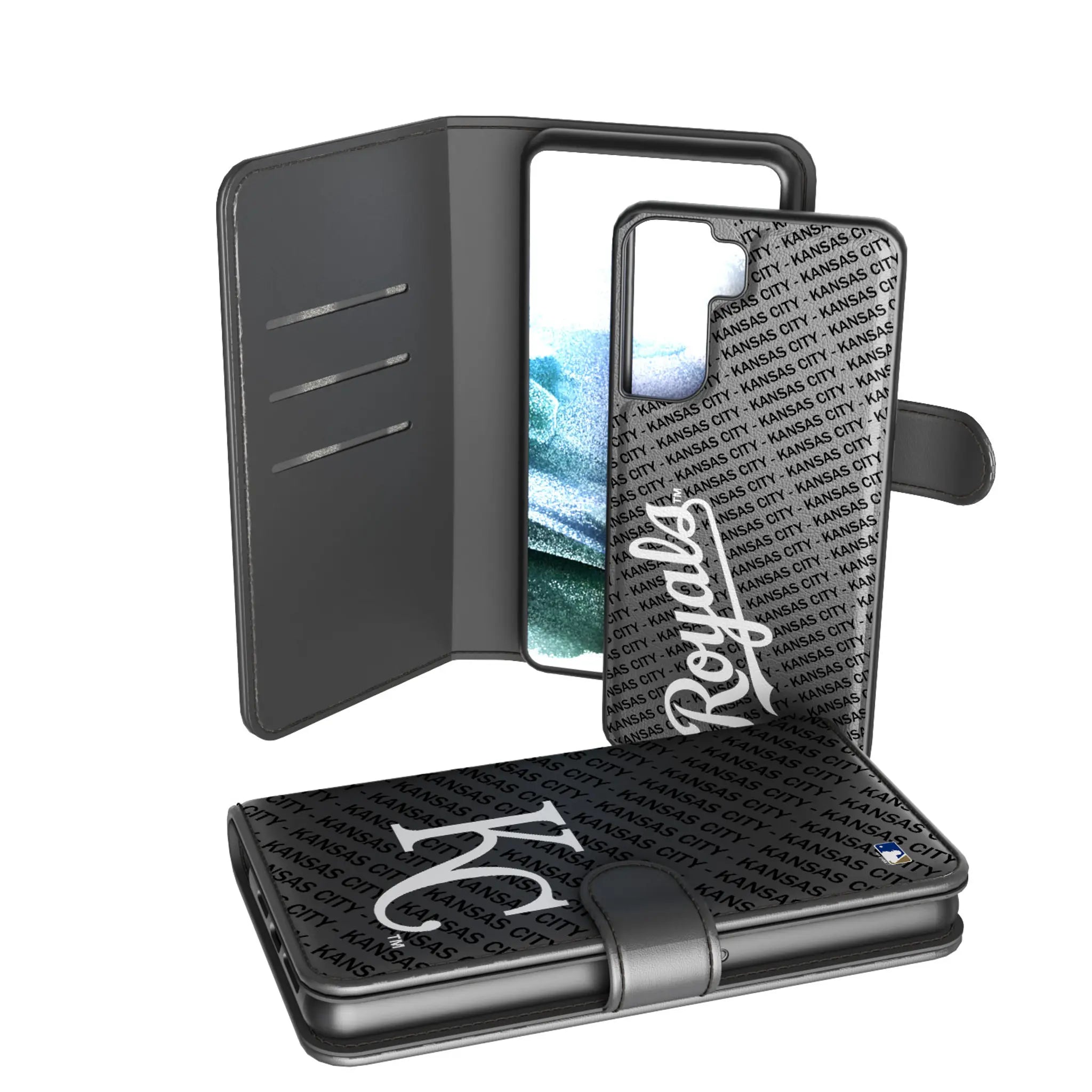 Kansas City Royals Monocolor Tilt Galaxy Wallet Phone Case for Samsung Galaxy