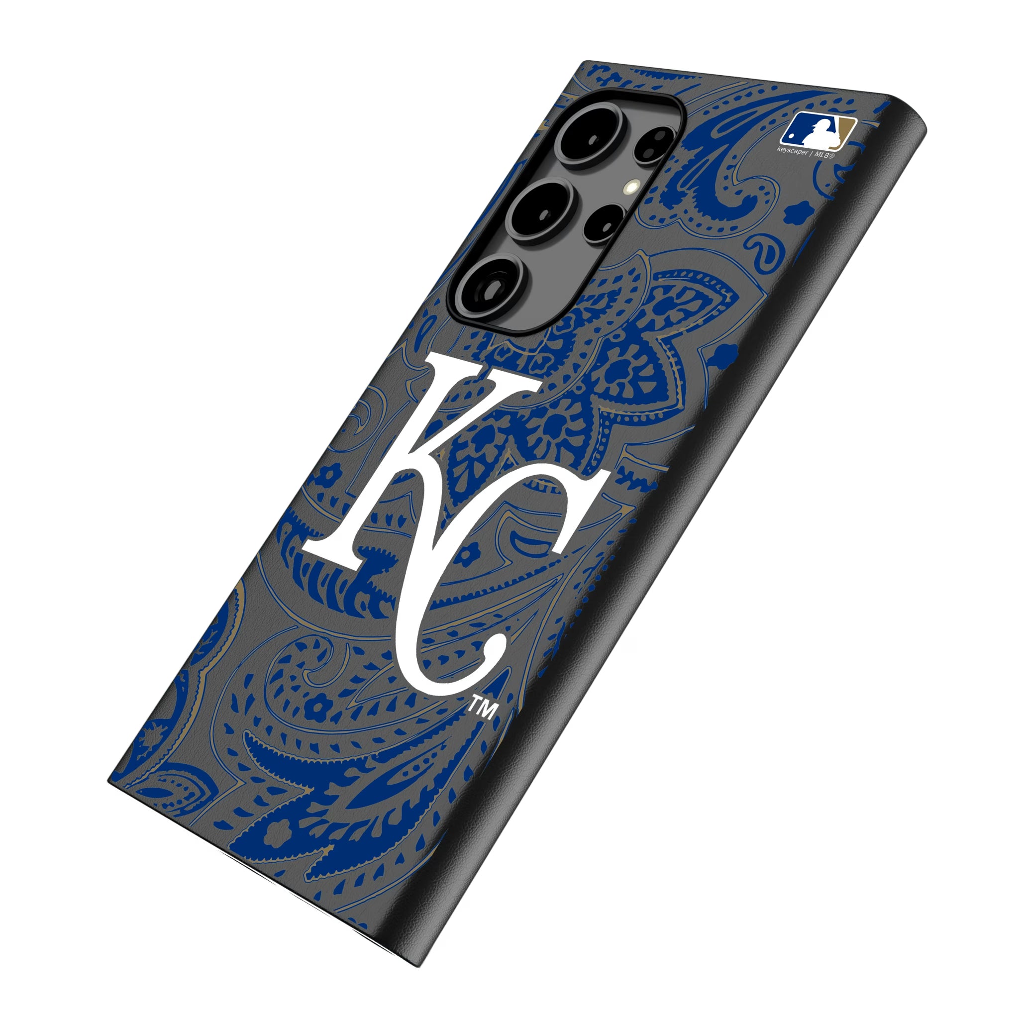 Kansas City Royals Paisley Galaxy MagSafe Compatible Phone Case for Samsung Galaxy - Isometric View