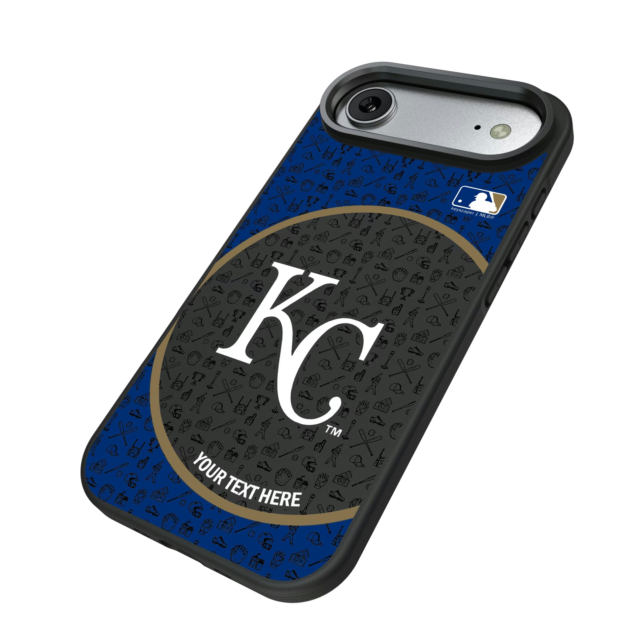 Kansas City Royals Personalized Circle iPhone Bump Phone Case for Apple iPhone - Isometric View#Device_iPhone Air