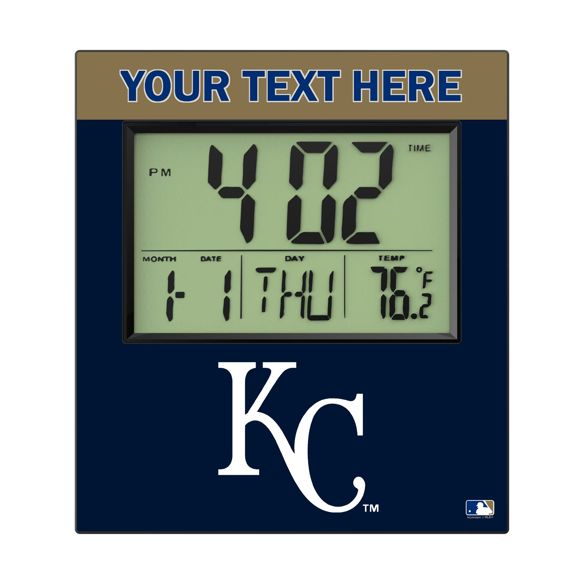 Kansas City Royals Personalized Color Block Wall Clock