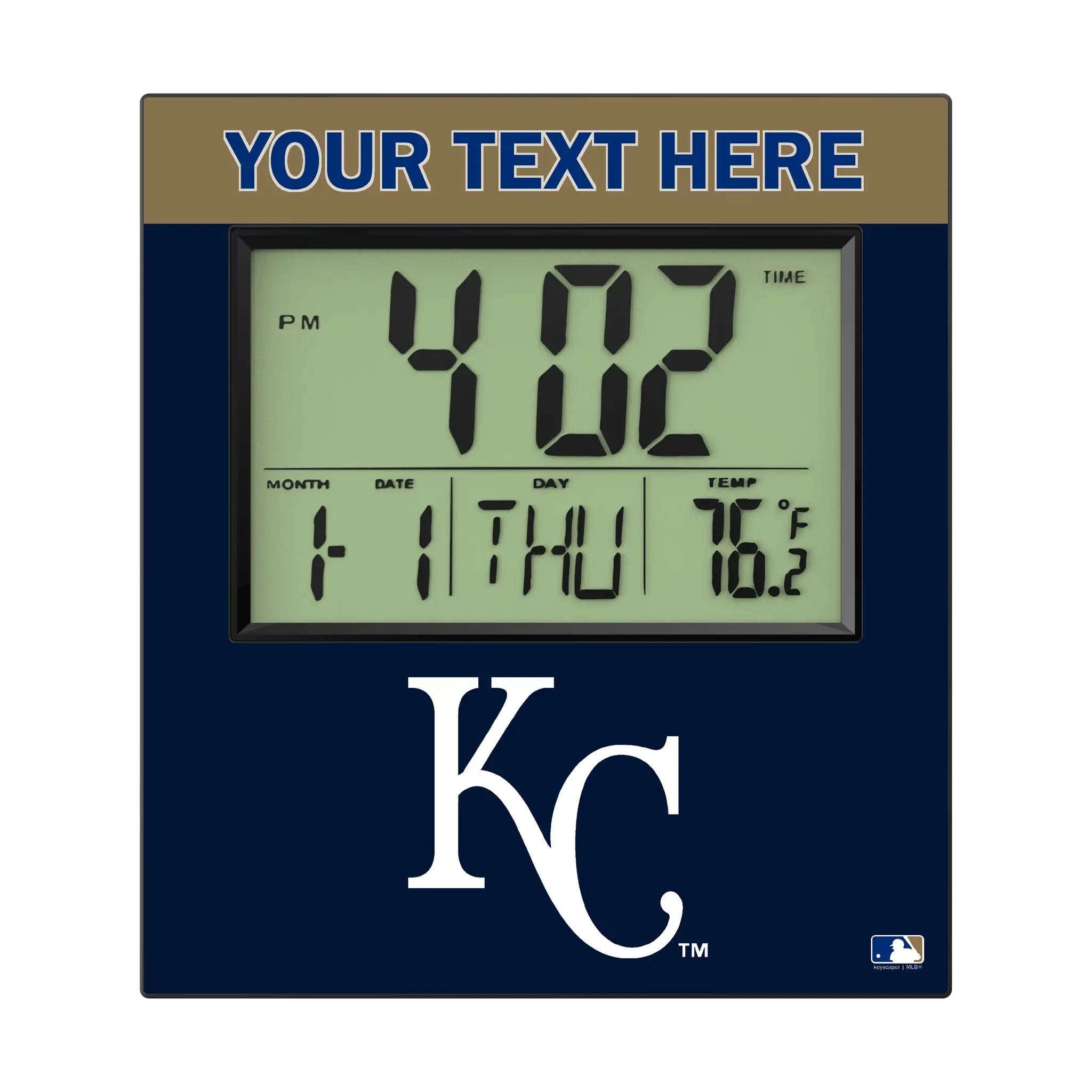 Kansas City Royals Personalized Color Block Wall Clock
