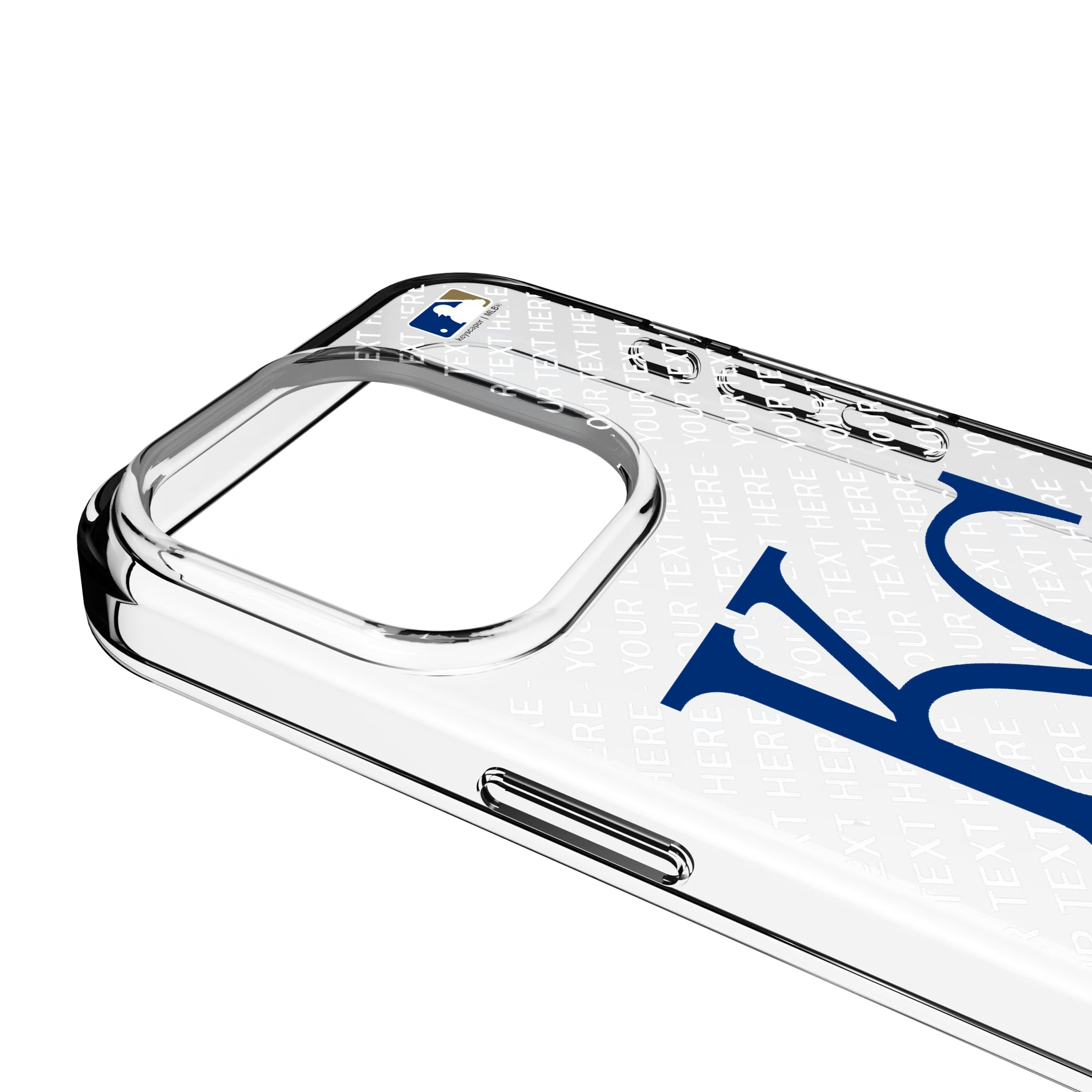 Kansas City Royals Personalized EndZone Plus iPhone Clear Phone Case for Apple iPhone - Detail