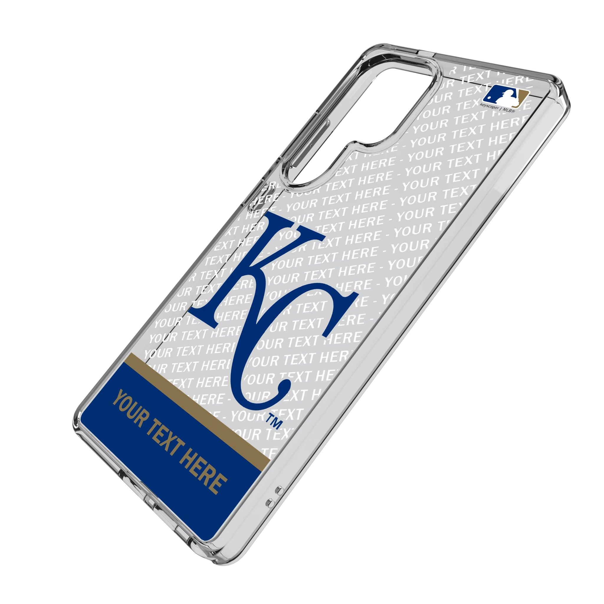 Kansas City Royals Personalized EndZone Plus Galaxy Clear Phone Case for Samsung Galaxy - Isometric View