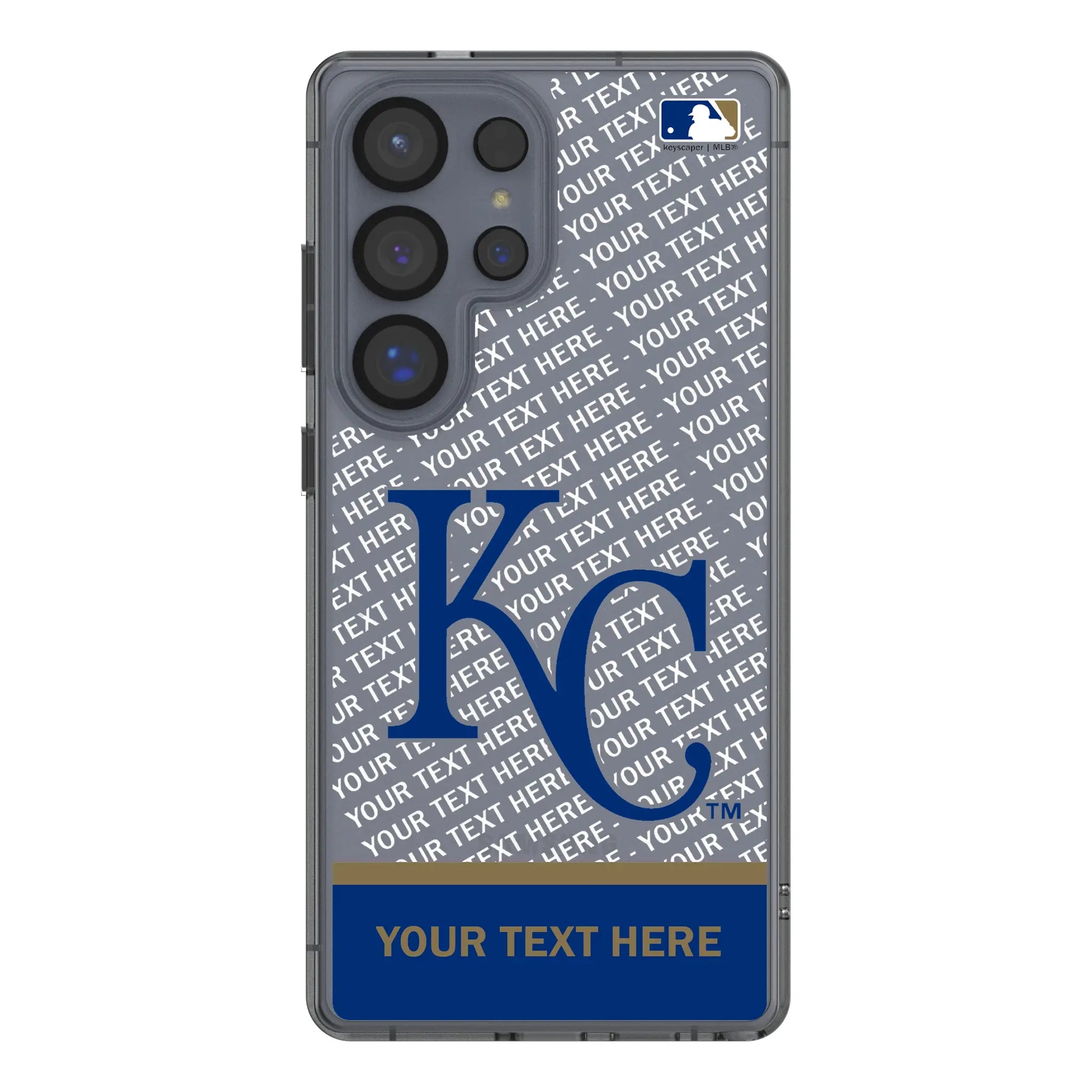 Kansas City Royals Personalized EndZone Plus Galaxy Clear Phone Case for Samsung Galaxy#Device_Galaxy S25 Ultra