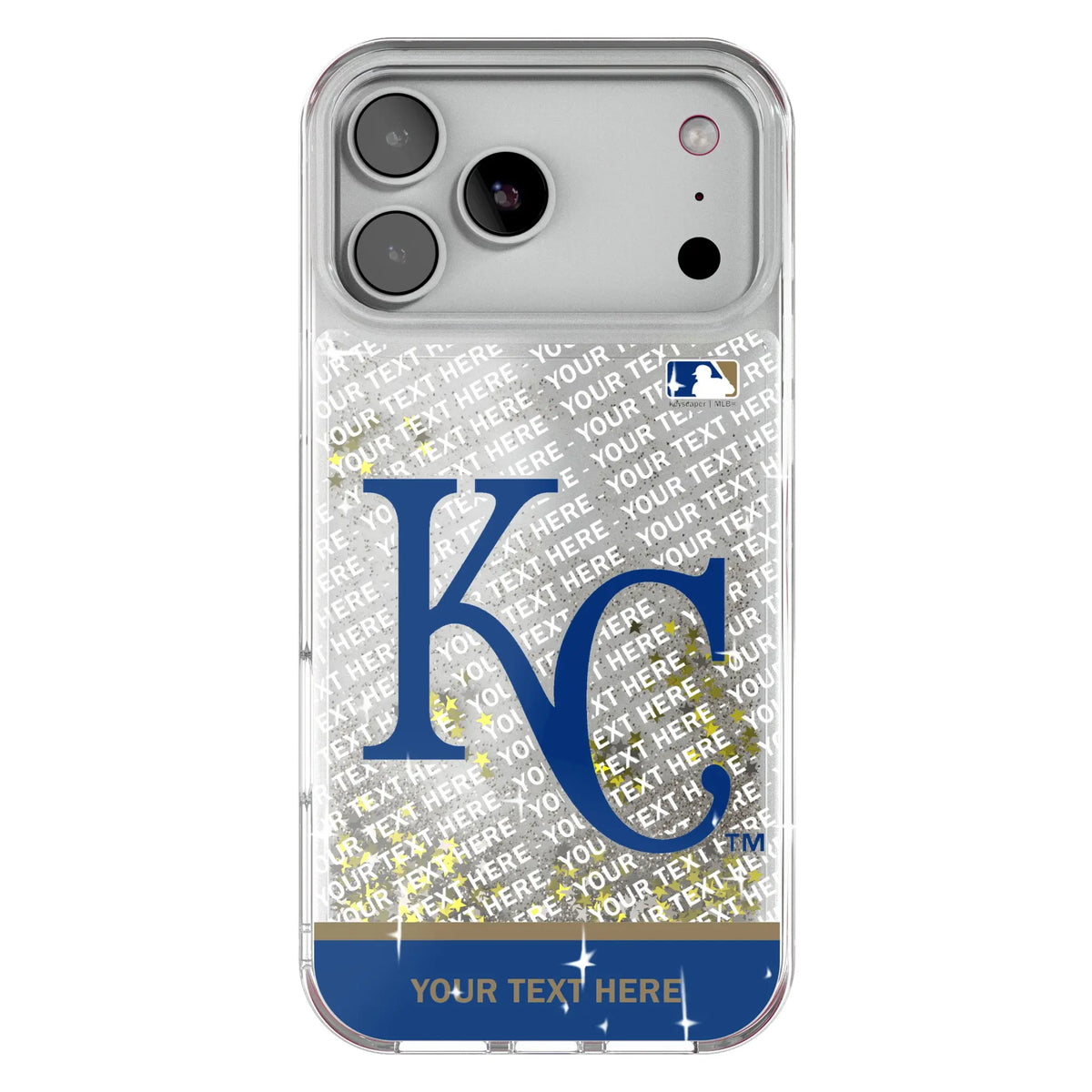 Kansas City Royals Personalized EndZone Plus Glitter Phone Case for Apple iPhone